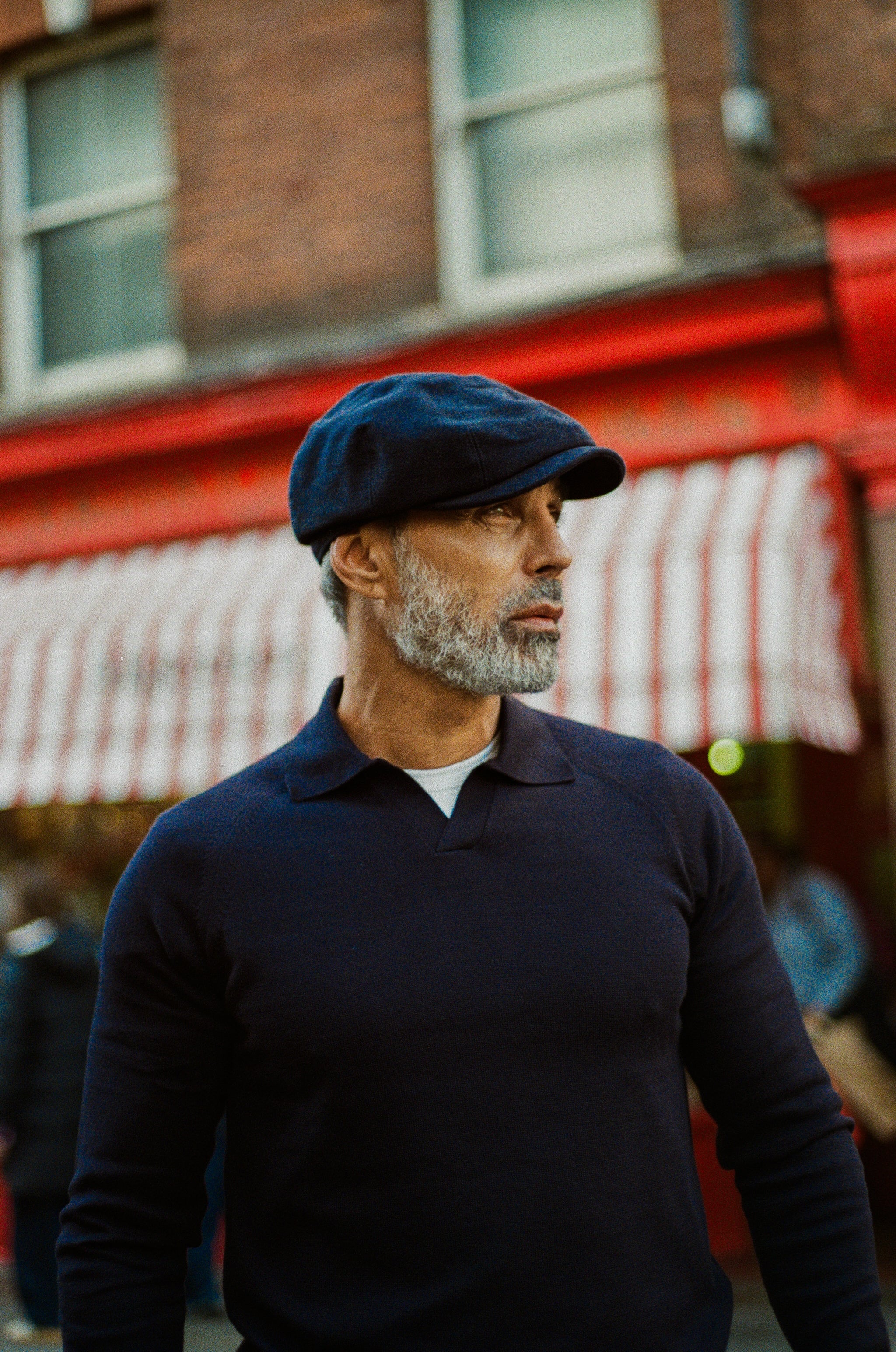Baker Boy Hat - Navy Moleskin Pindot - Wear London