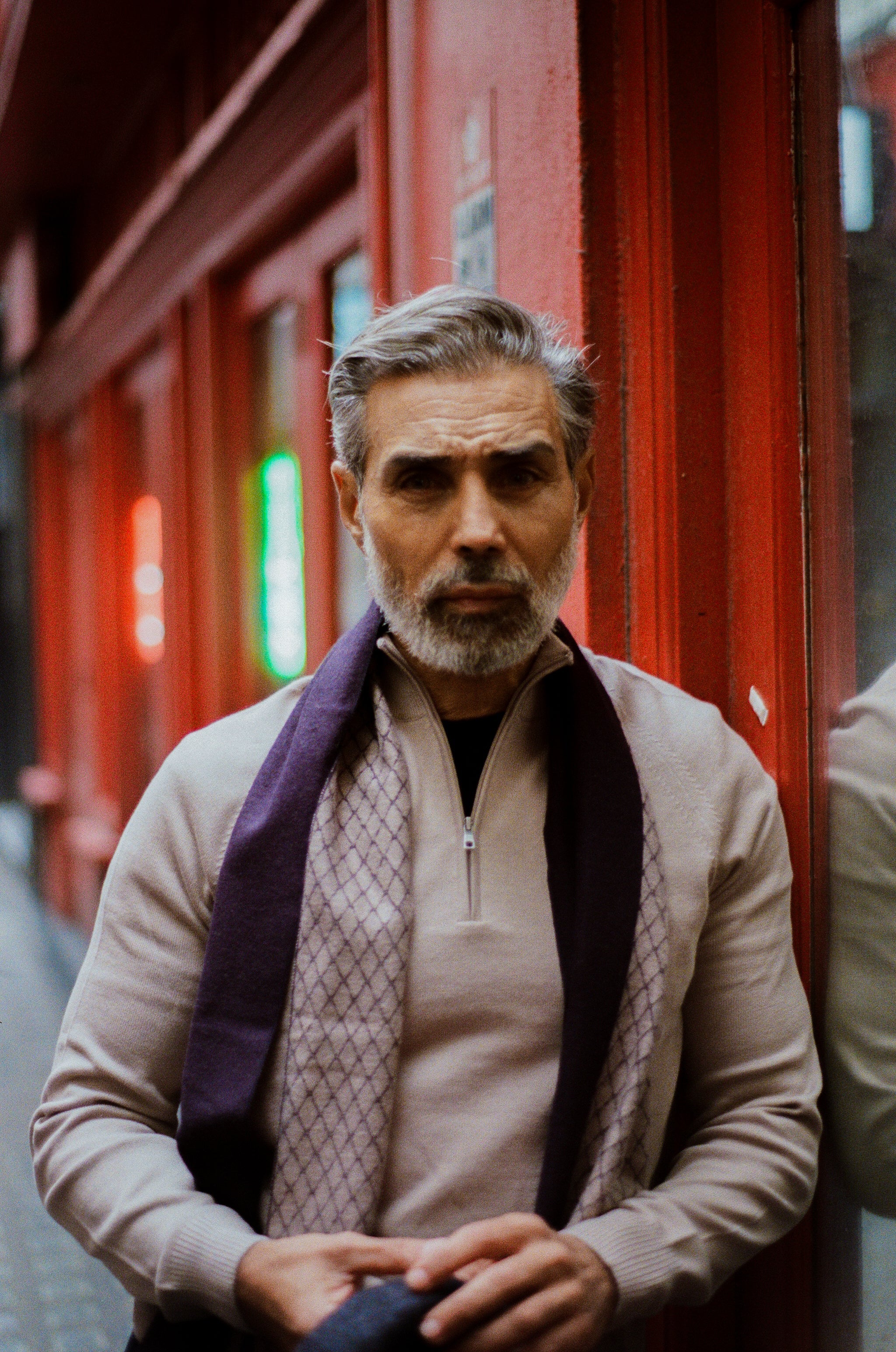 Alfie - Knitwear - Quarter Zip - Taupe - Wear London