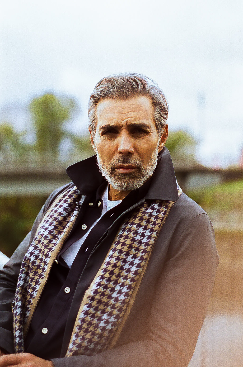 Scarf - Dogtooth Camel - Wear London