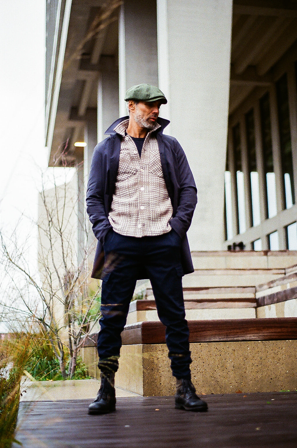 Bart Overshirt - Brown Ecru Check - Wear London