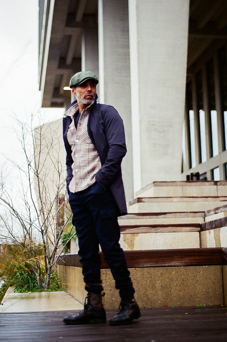 Baker Boy Hat - Plain Green 100% Wool - Wear London