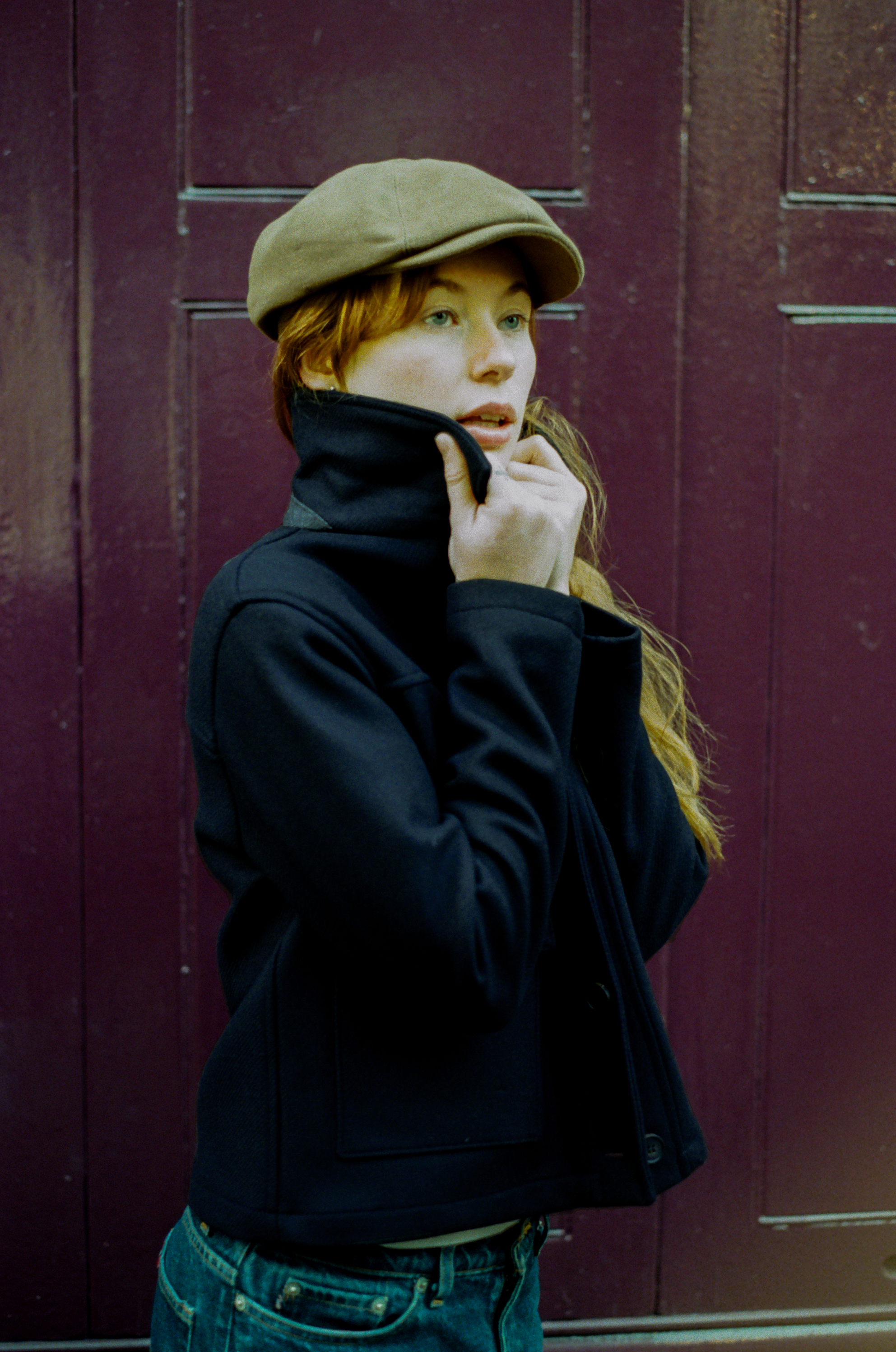 Ruby wool coat - Birbo Twill Navy - Wear London