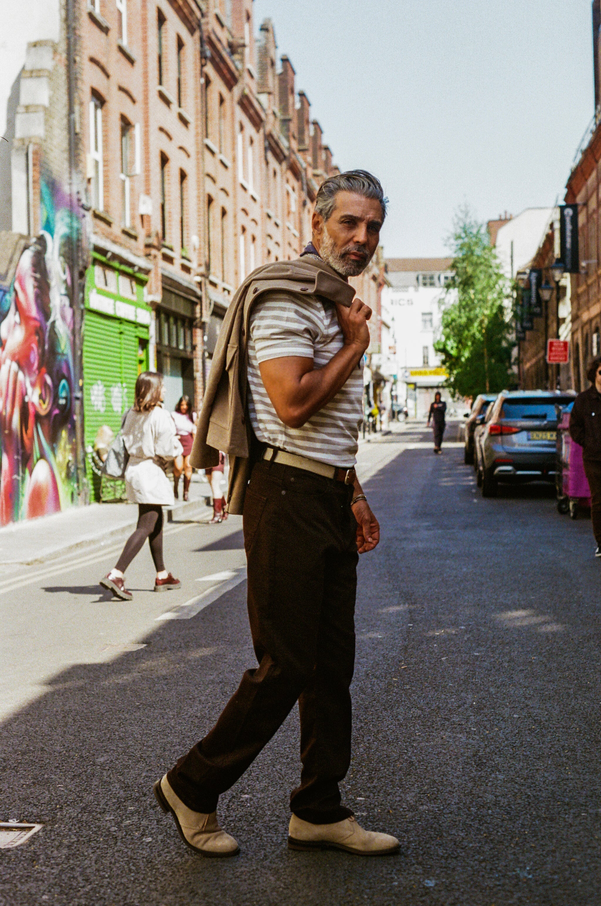 Pirata- Stripe T-Shirt -Taupe Ecru - Wear London