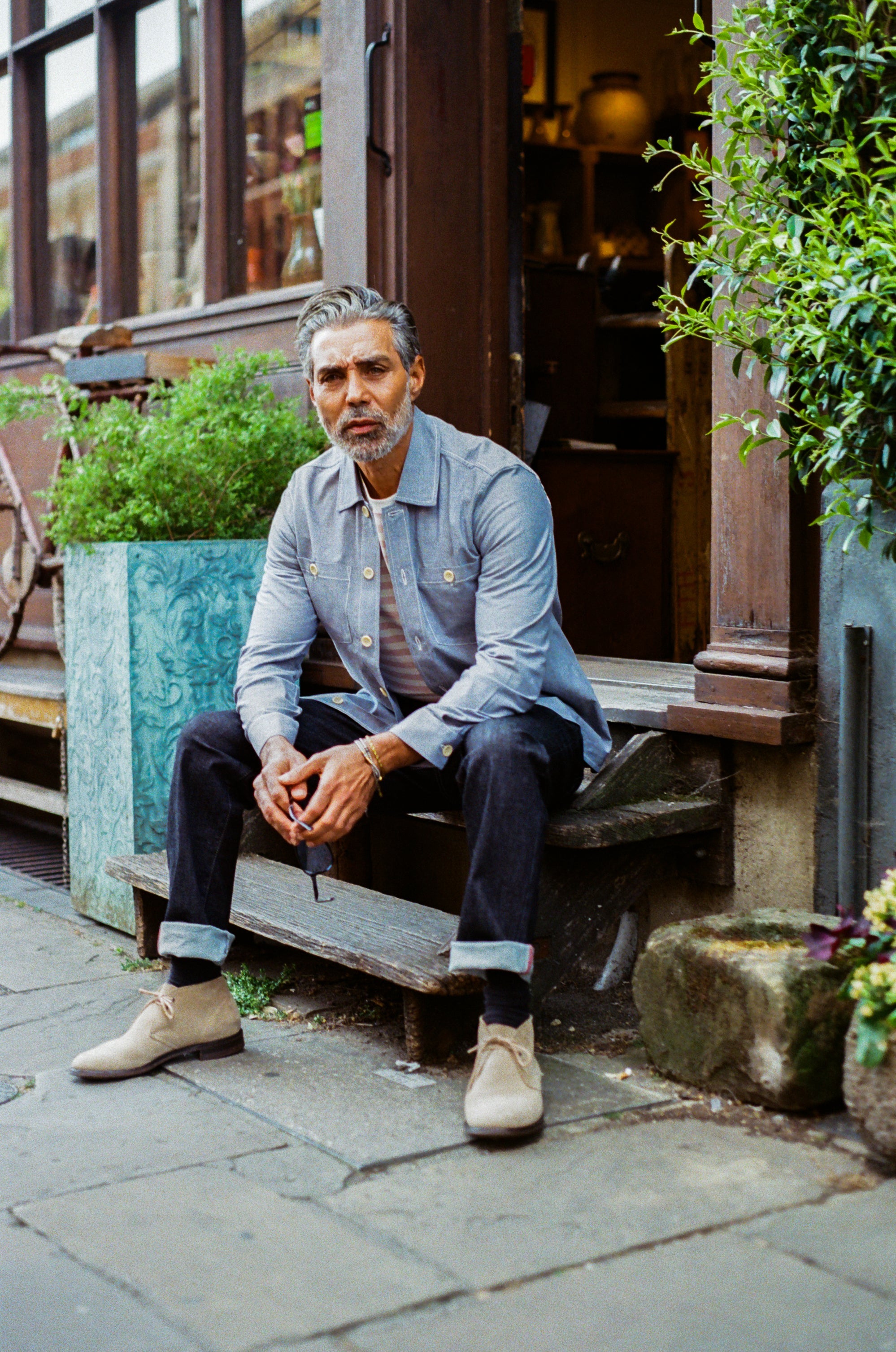 Simpson Shirt - Plain Chambray Denim - Wear London