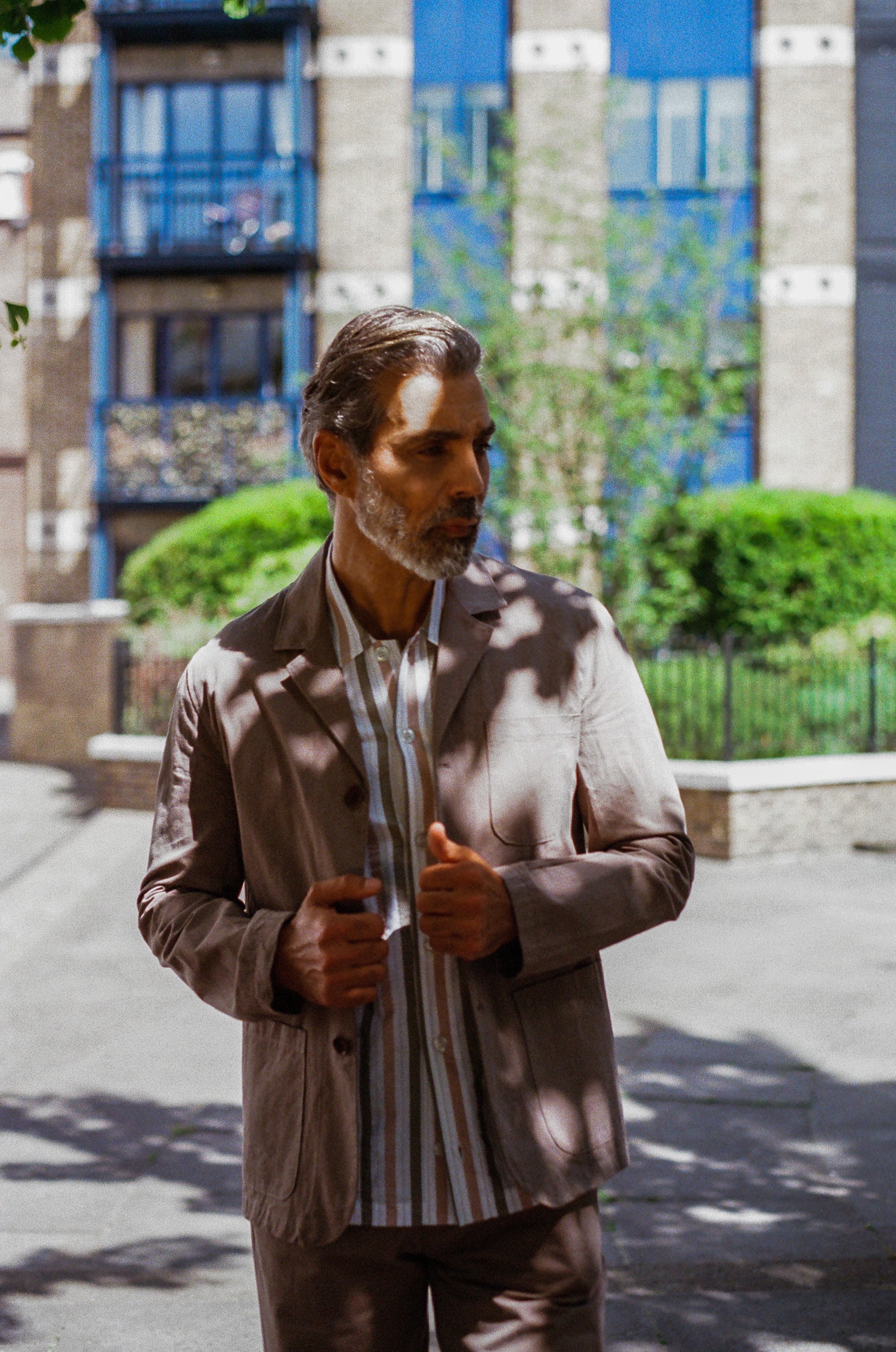 The Pearlman Casual Blazer - Stone Cotton Linen - Wear London