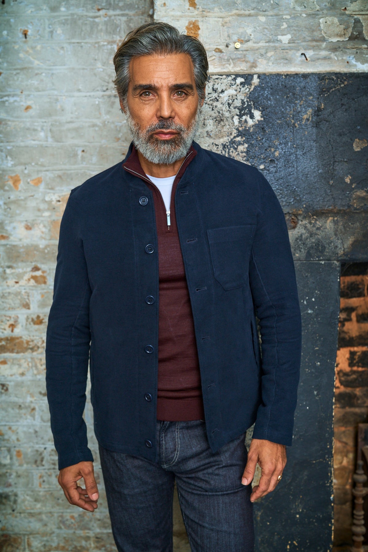 Aldgate Baseball Shacket - Navy Moleskin - Wear London