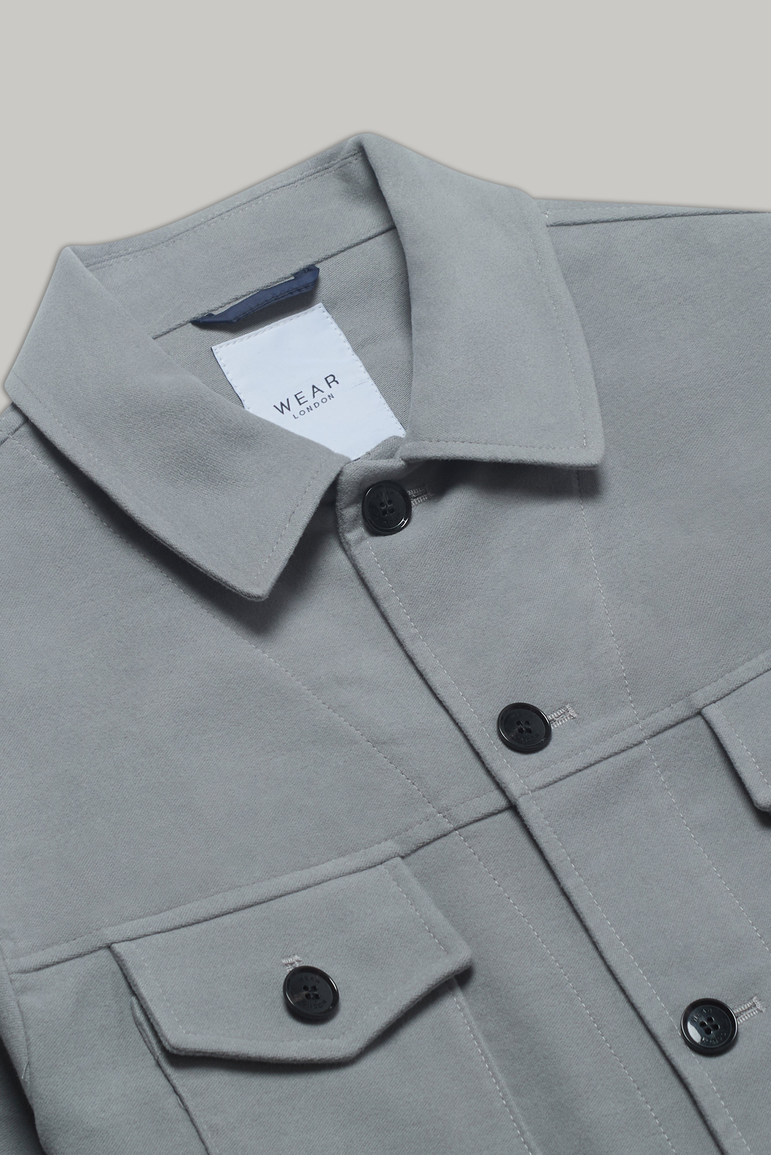 Vinny Western Jacket - Light Grey Moleskin - Wear London