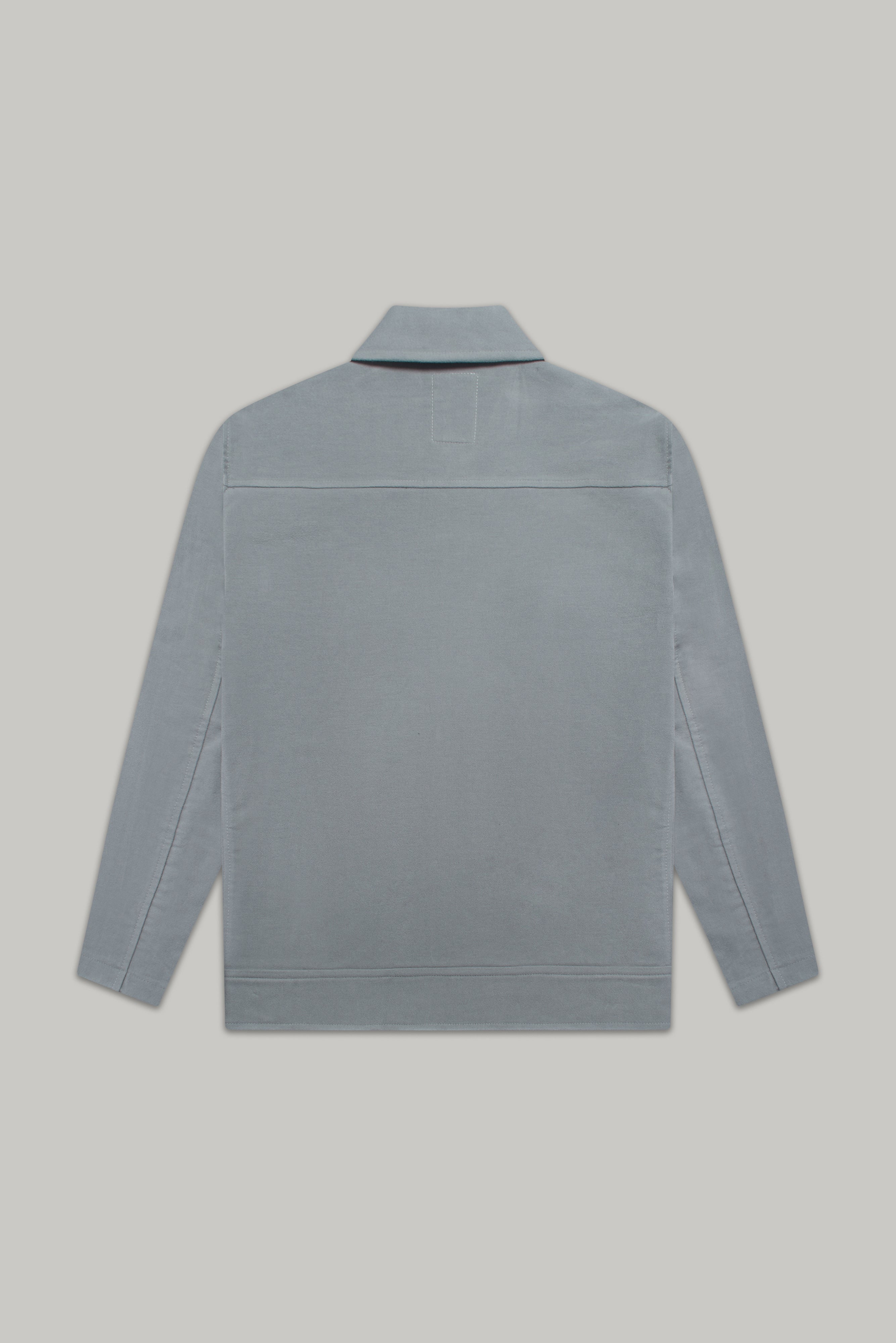 Vinny Western Jacket - Light Grey Moleskin - Wear London