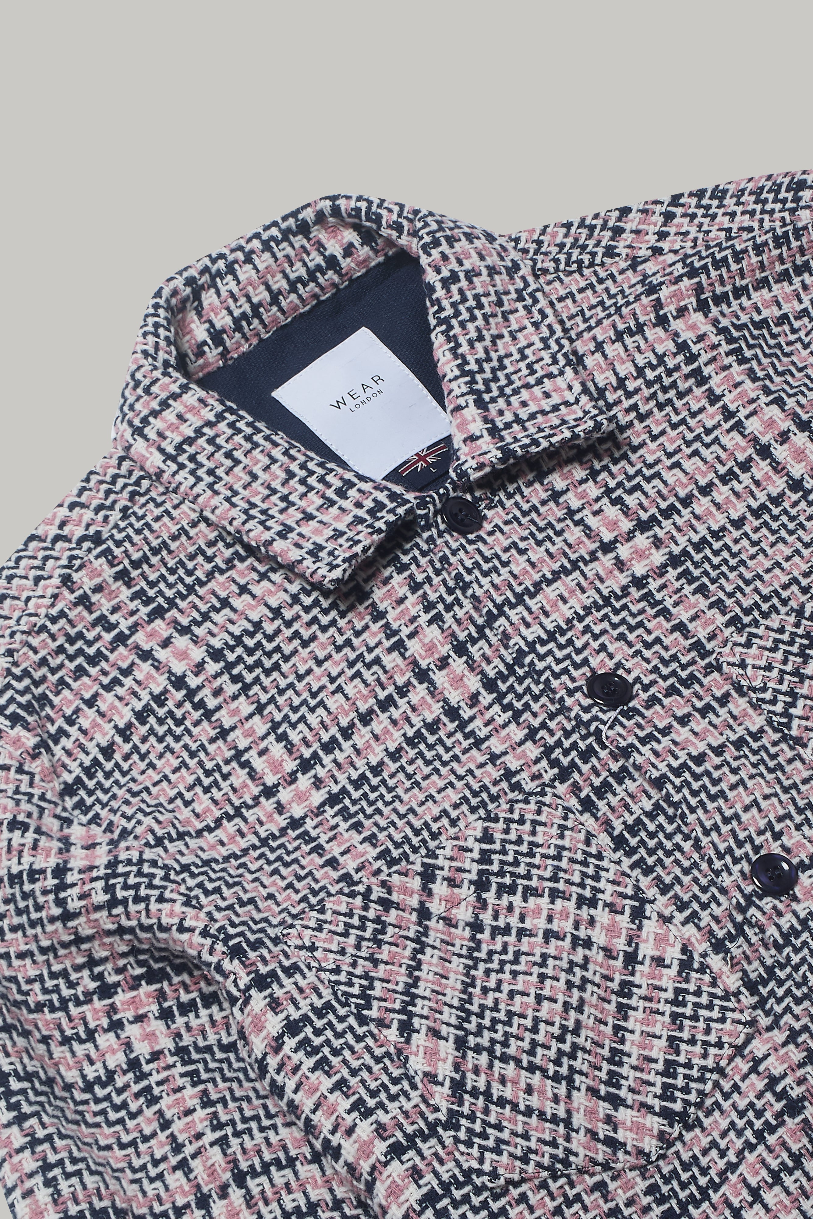 Bart Overshirt - Navy Pink - Wear London