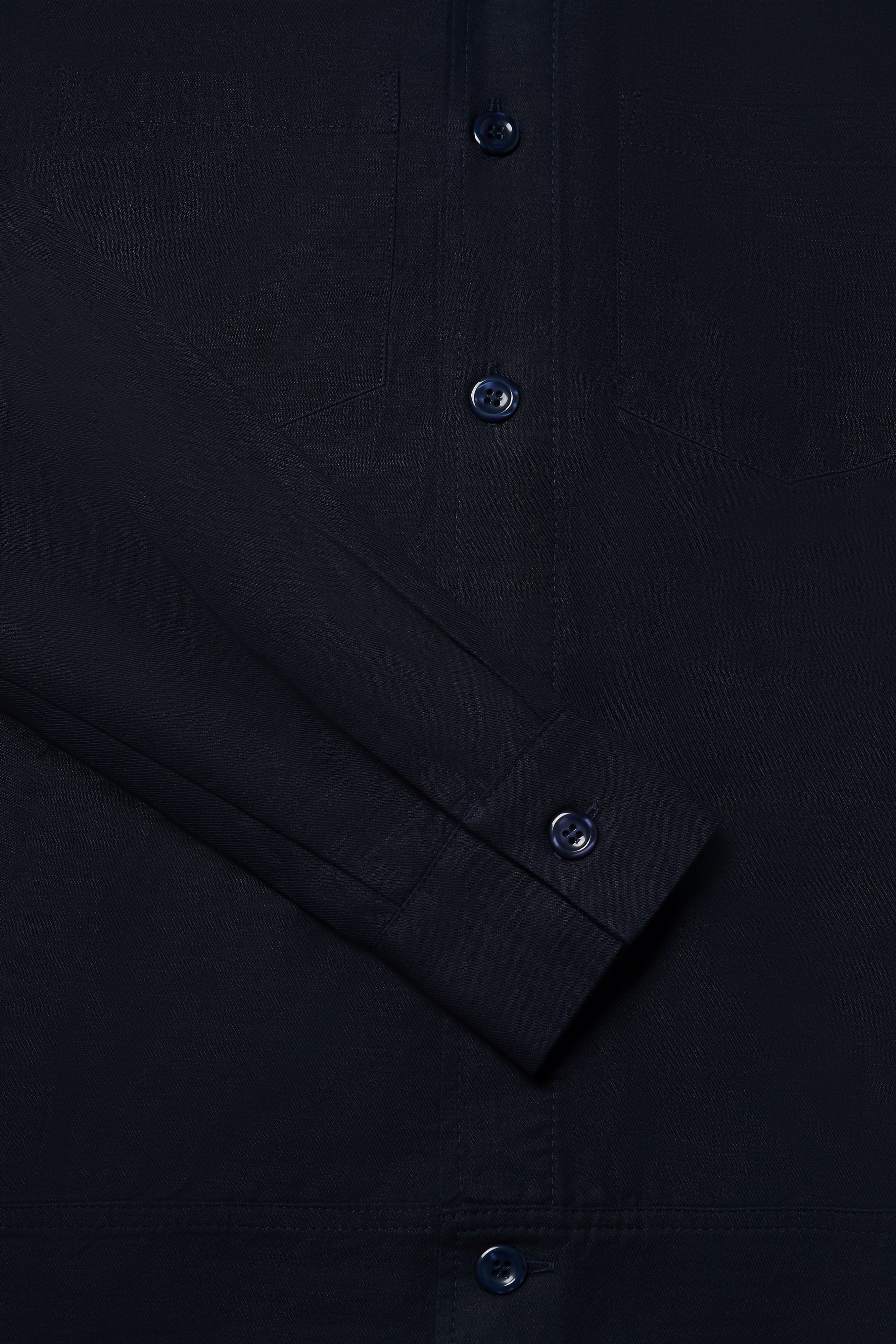 Turner Long Sleeve Shirt - Cotton Linen Navy - Wear London