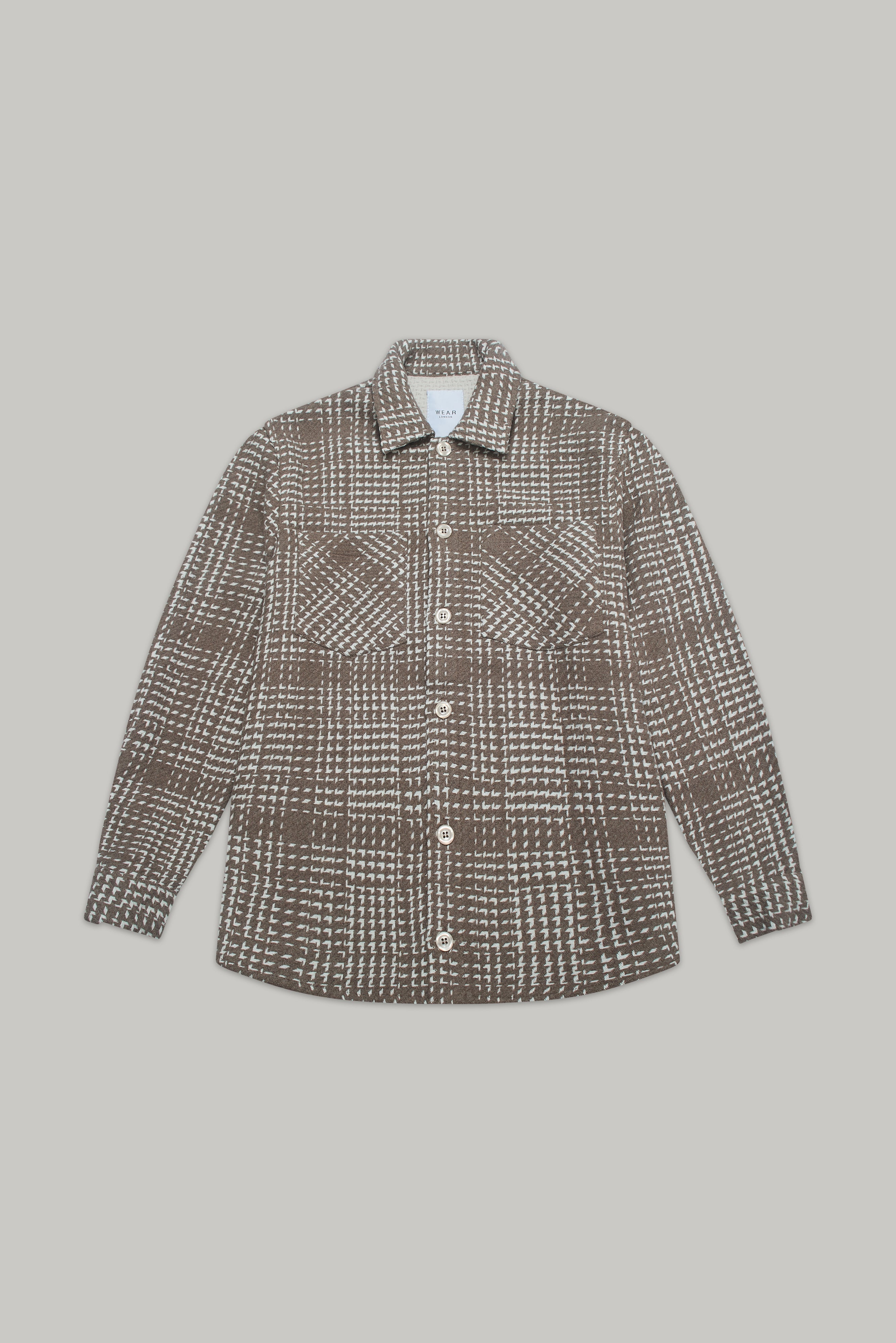 Bart Overshirt - Brown Ecru Check - Wear London