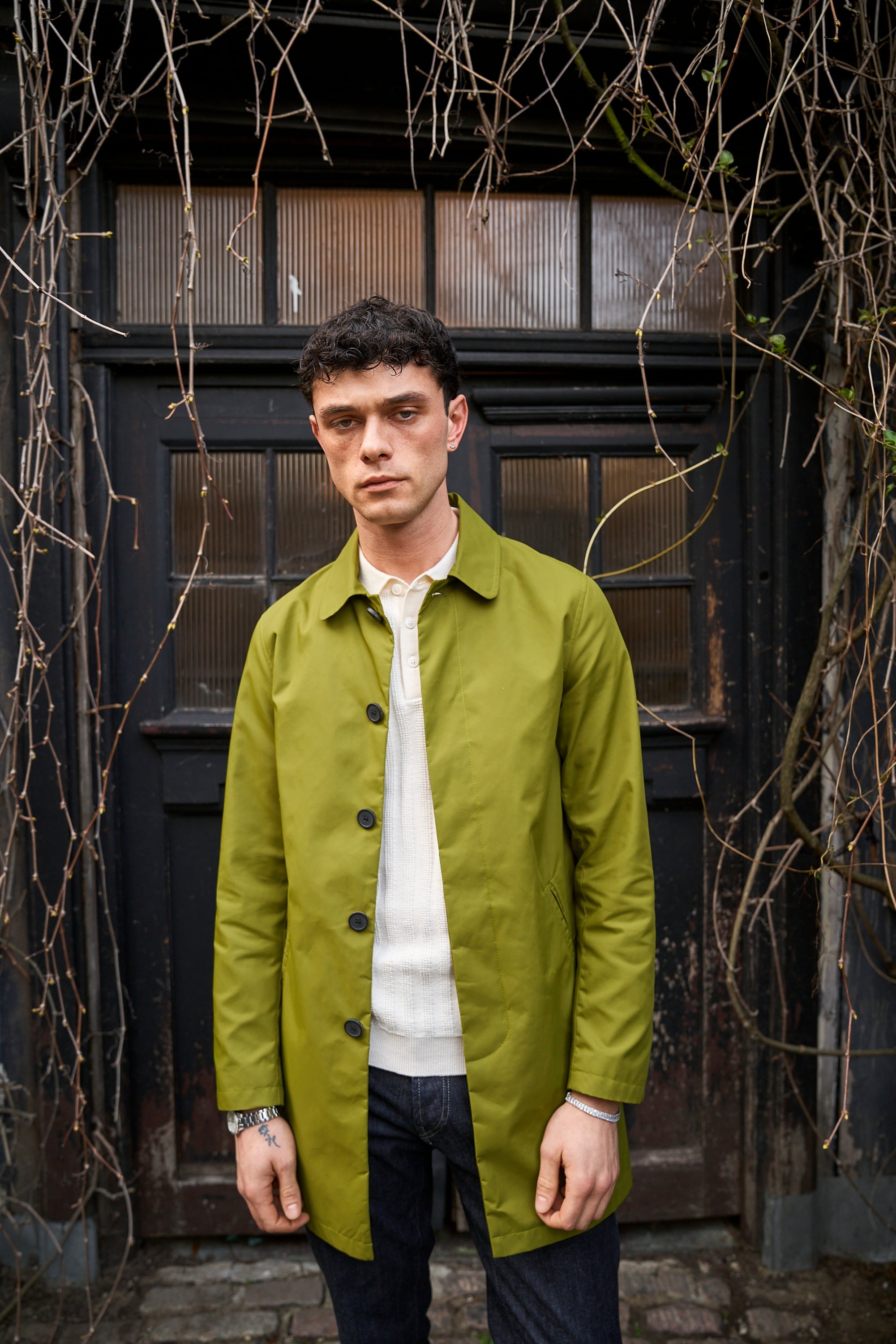 London Spring Lined Rain Mac - Dark Pistachio - Wear London