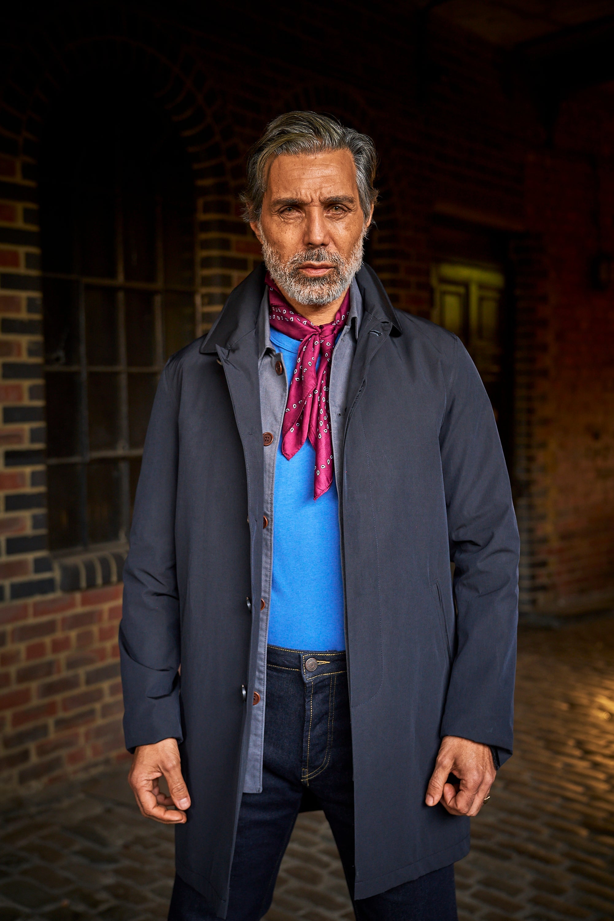 London Spring Lined Rain Mac - Navy Blue - Wear London