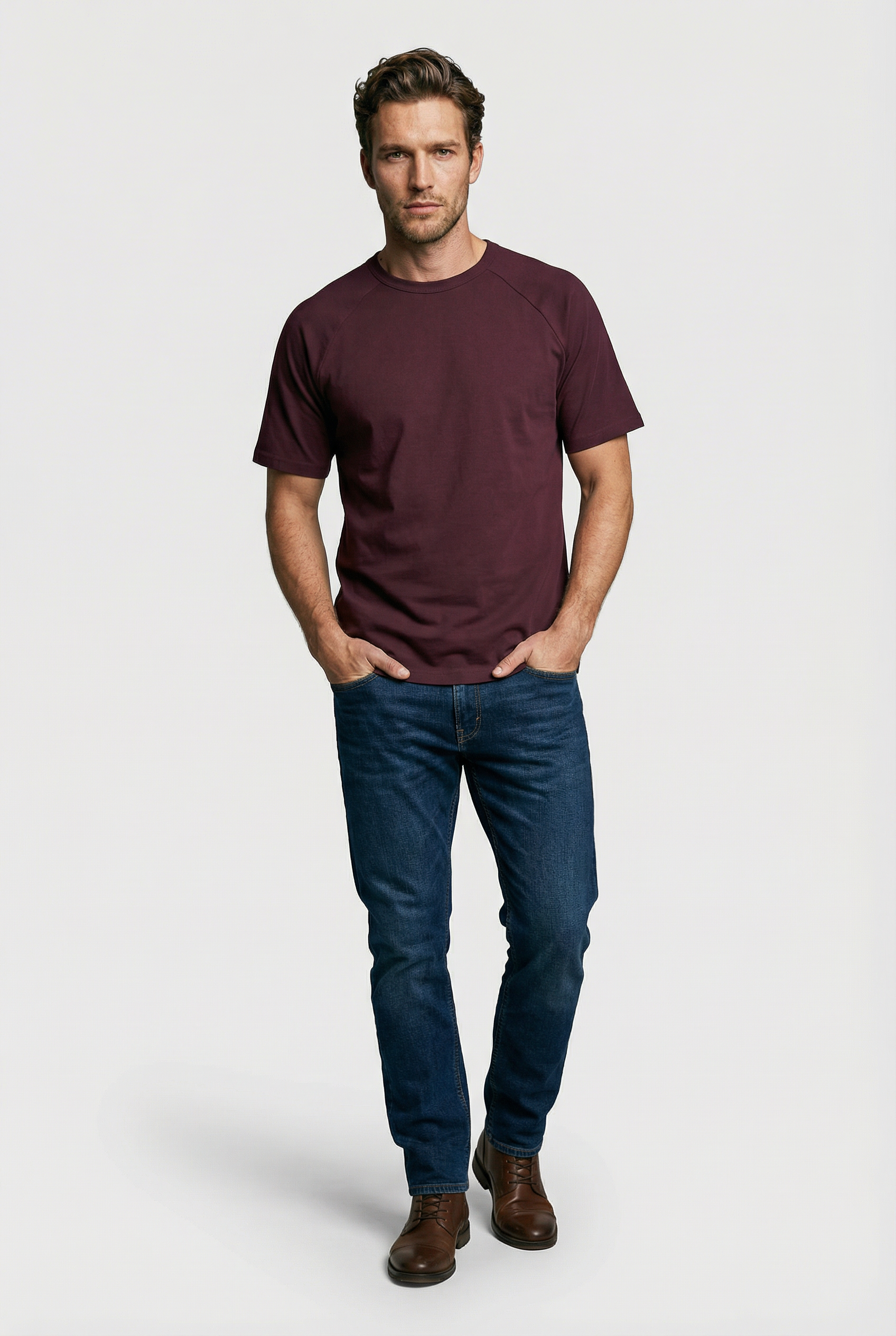 Hoxton T-Shirt - Burgundy - Wear London