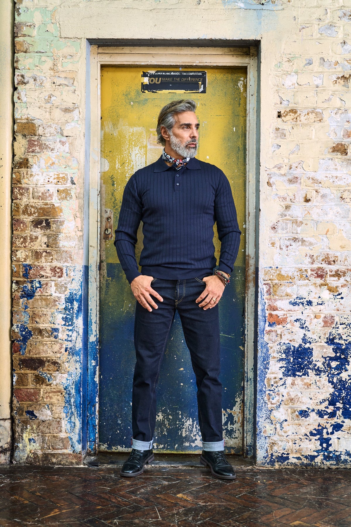 Oval - 3 Button Polo Knitwear - Navy - Wear London