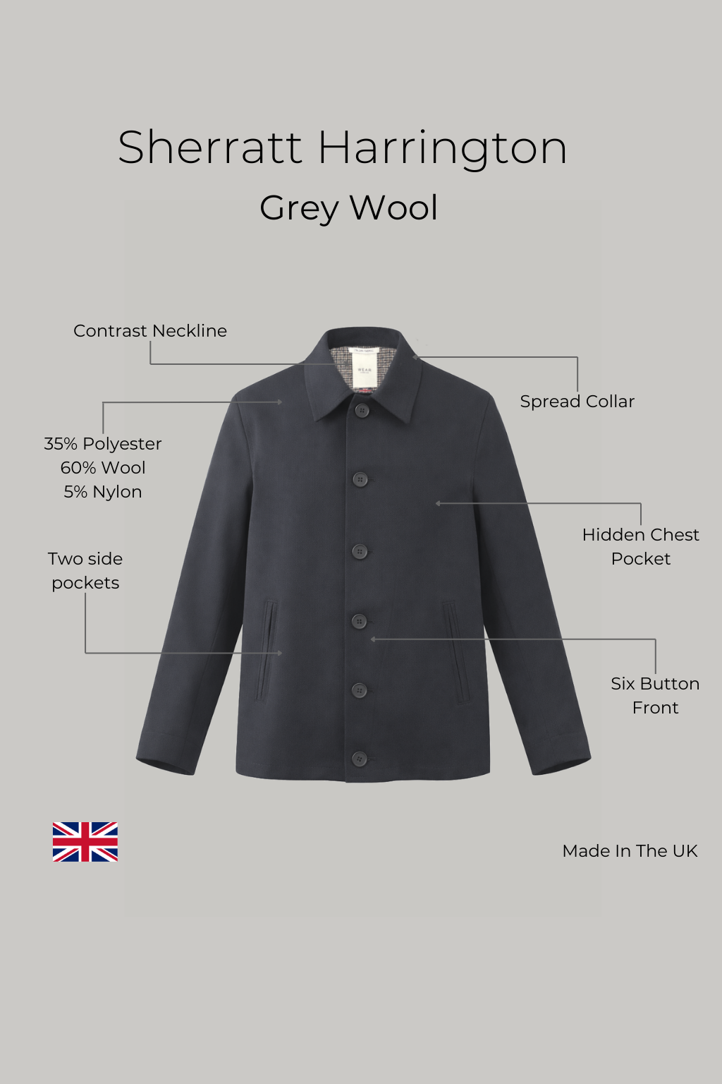 Sherratt Harrrington - Grey wool - Wear London