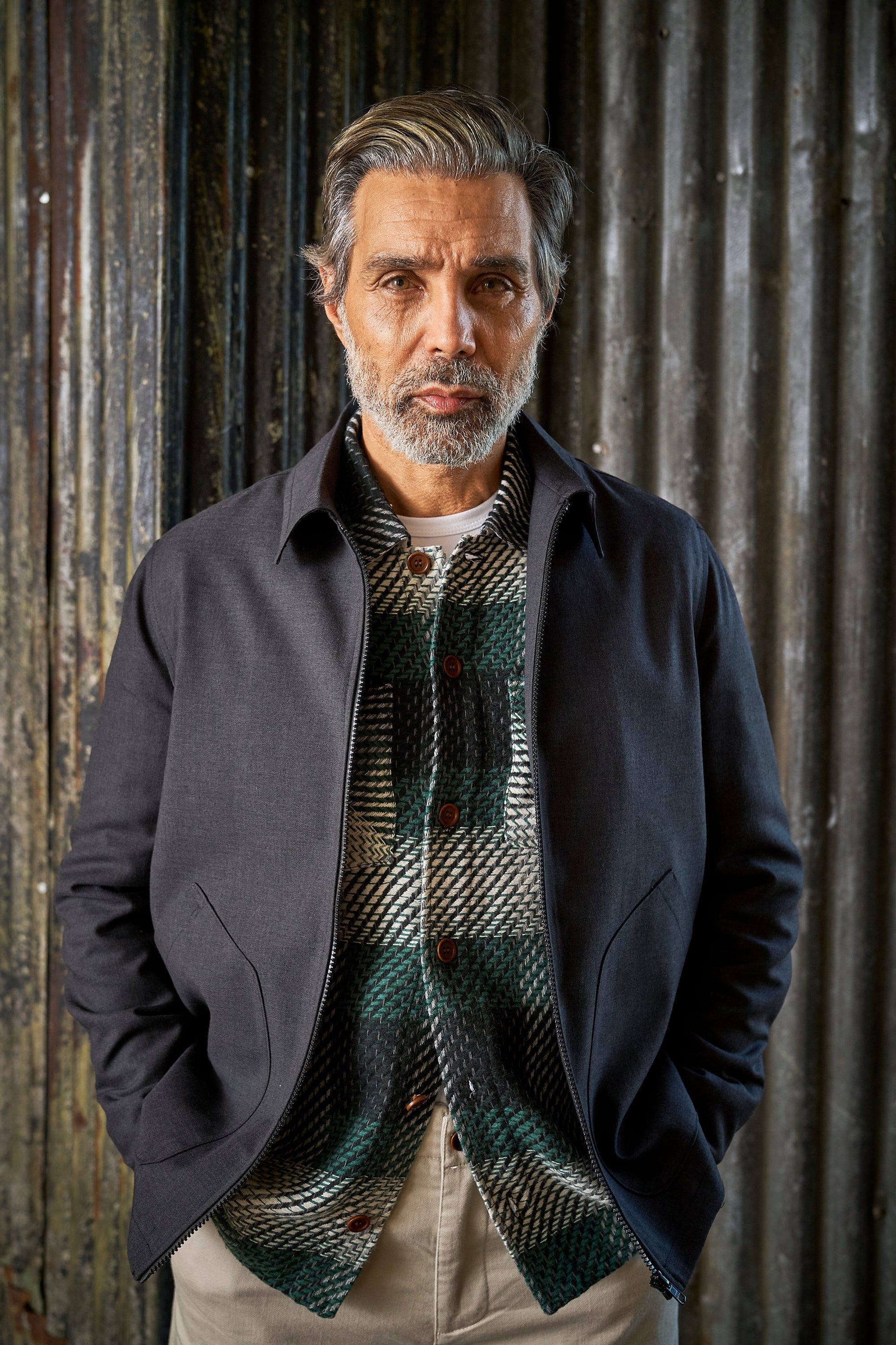 Bart Overshirt - Forest Green Ecru Check - Wear London