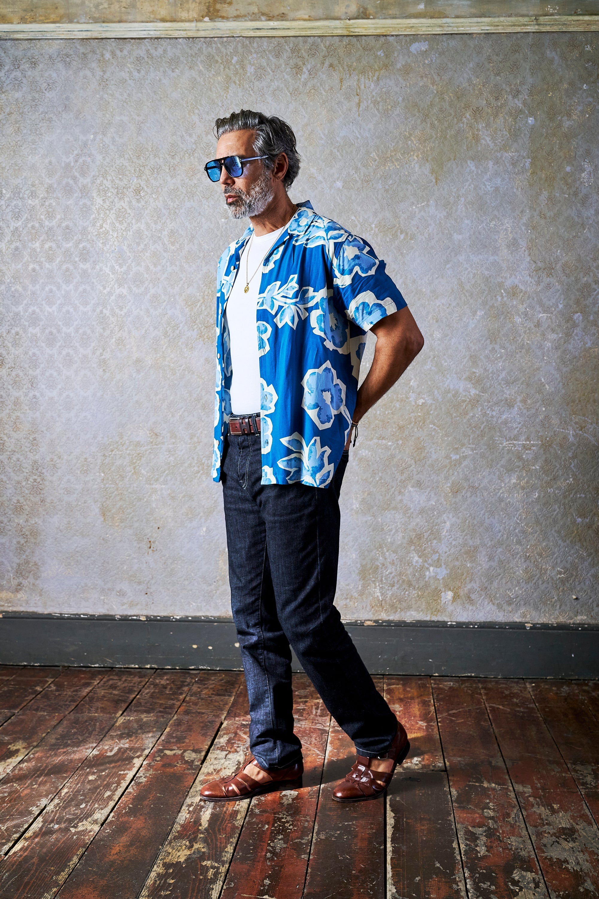 Dano Short Sleeve Shirt - Sky Flower - Wear London