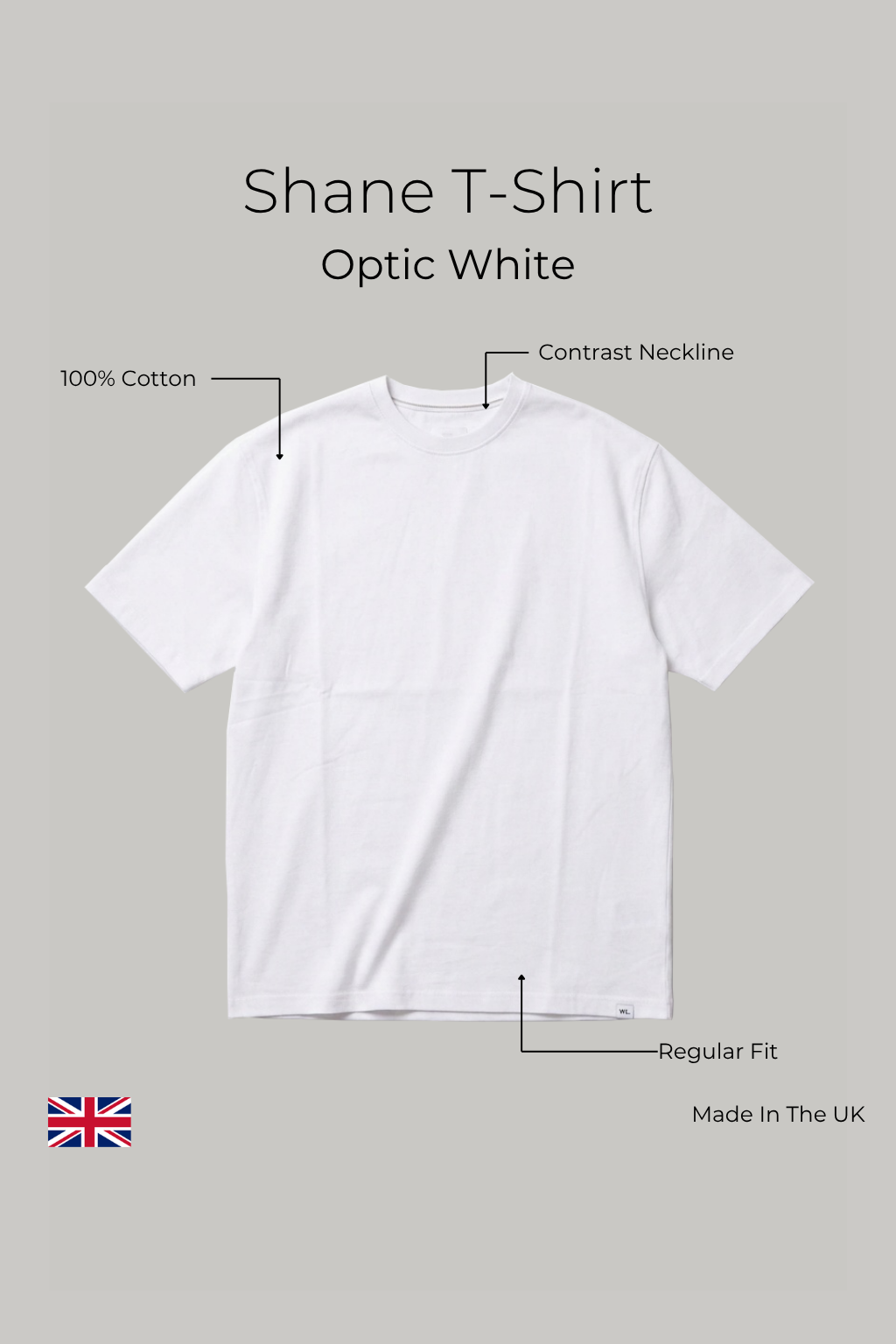 Shane - T shirt - Optic White - Wear London