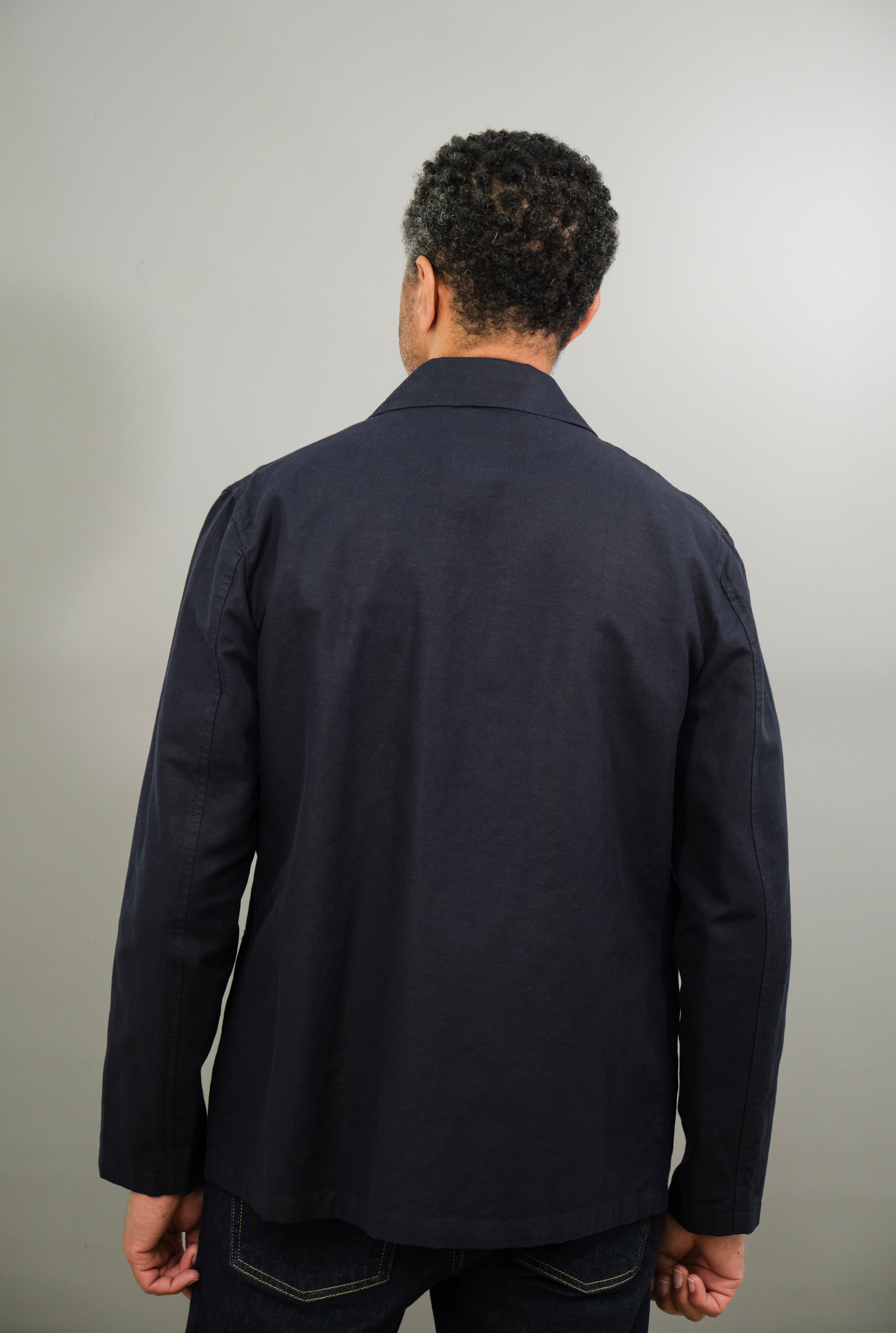 Tuxford Casual Blazer - Navy Cotton Linen - Wear London