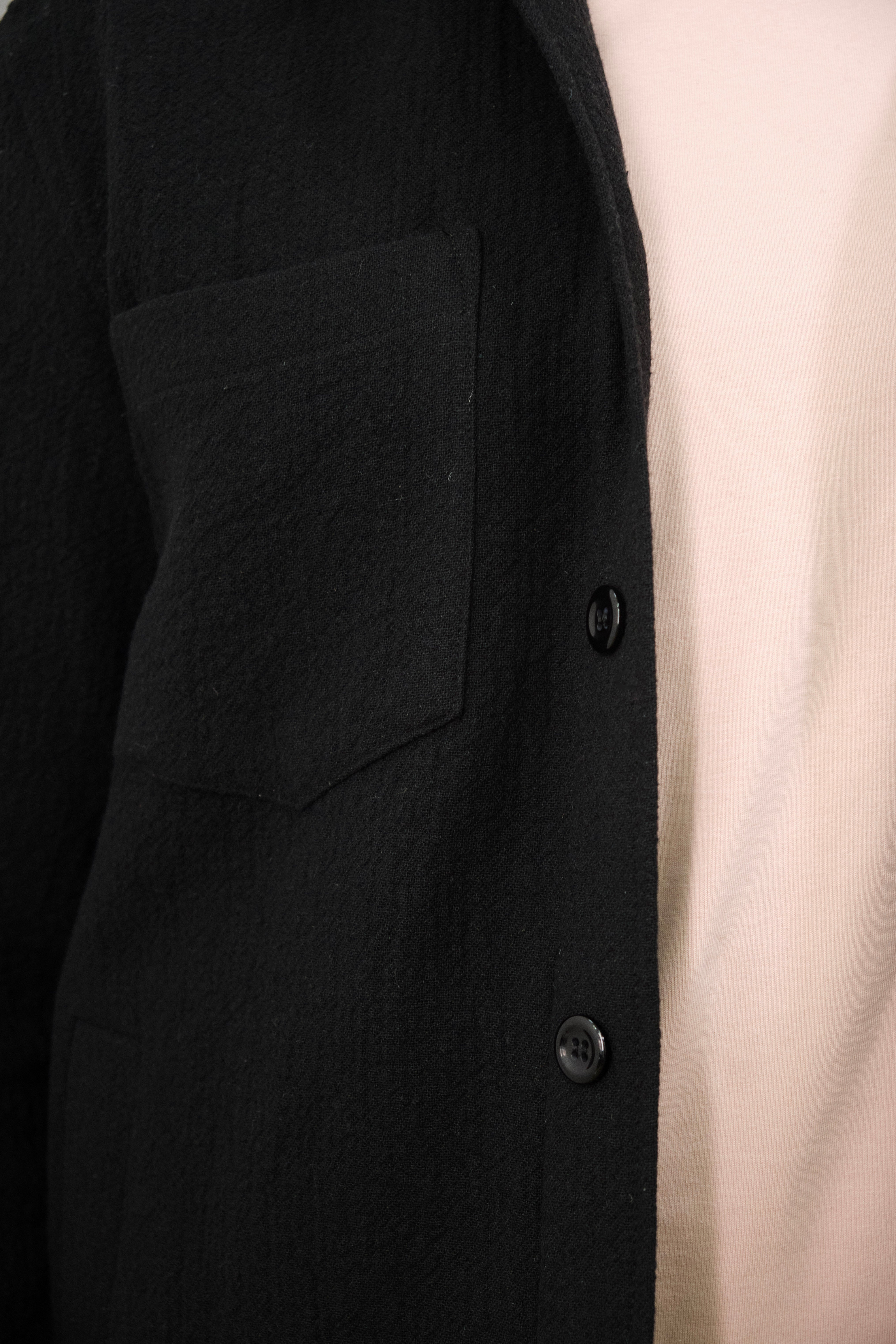 Turner Long Sleeve Shirt - Super Black - Wear London