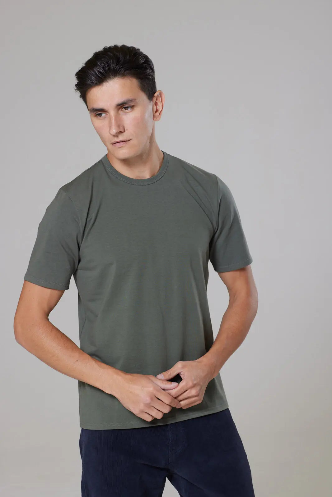 Trueman Short Sleeve Tee Shirt - Olive Wear London