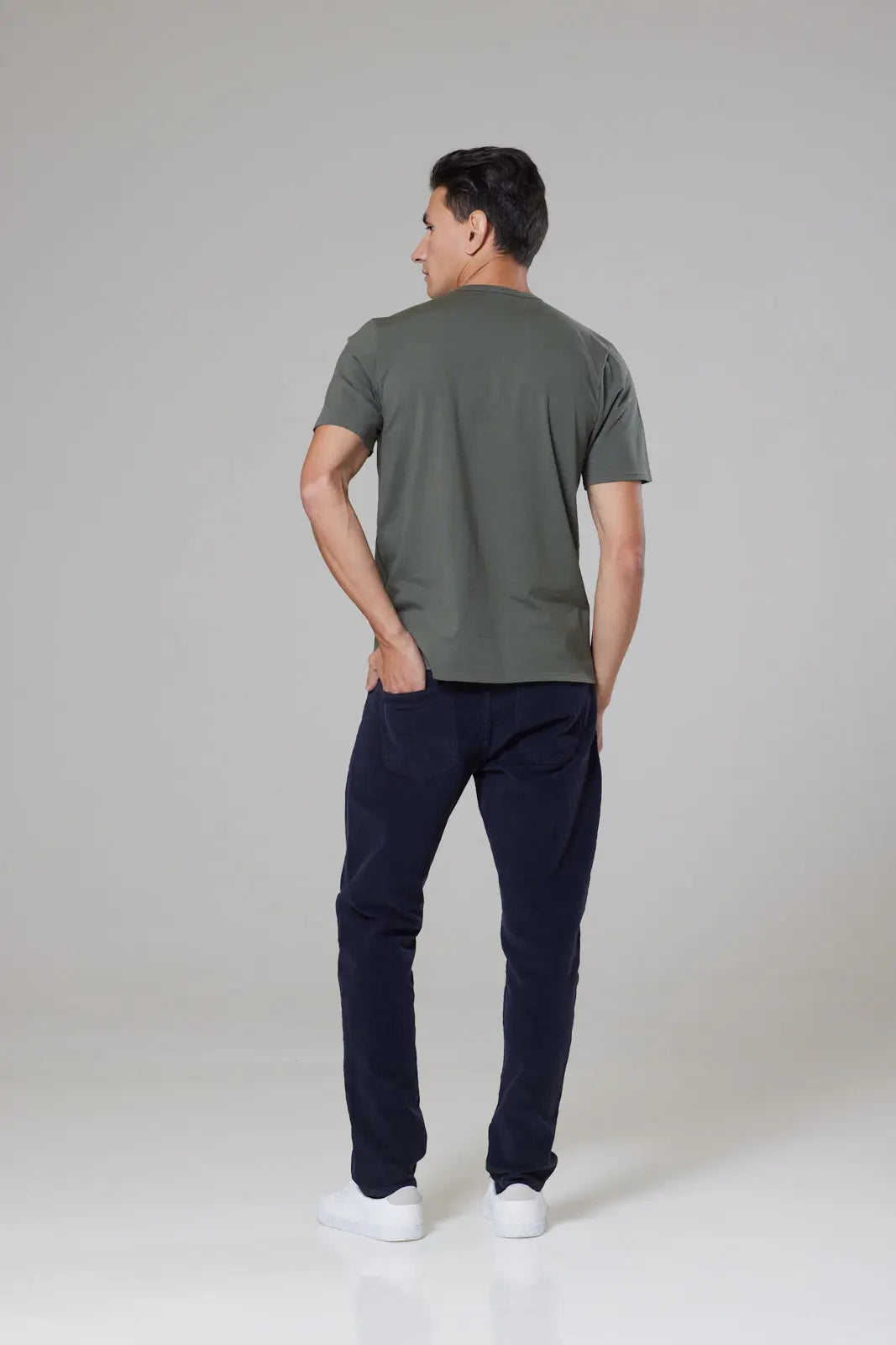Trueman Short Sleeve Tee Shirt - Olive Wear London