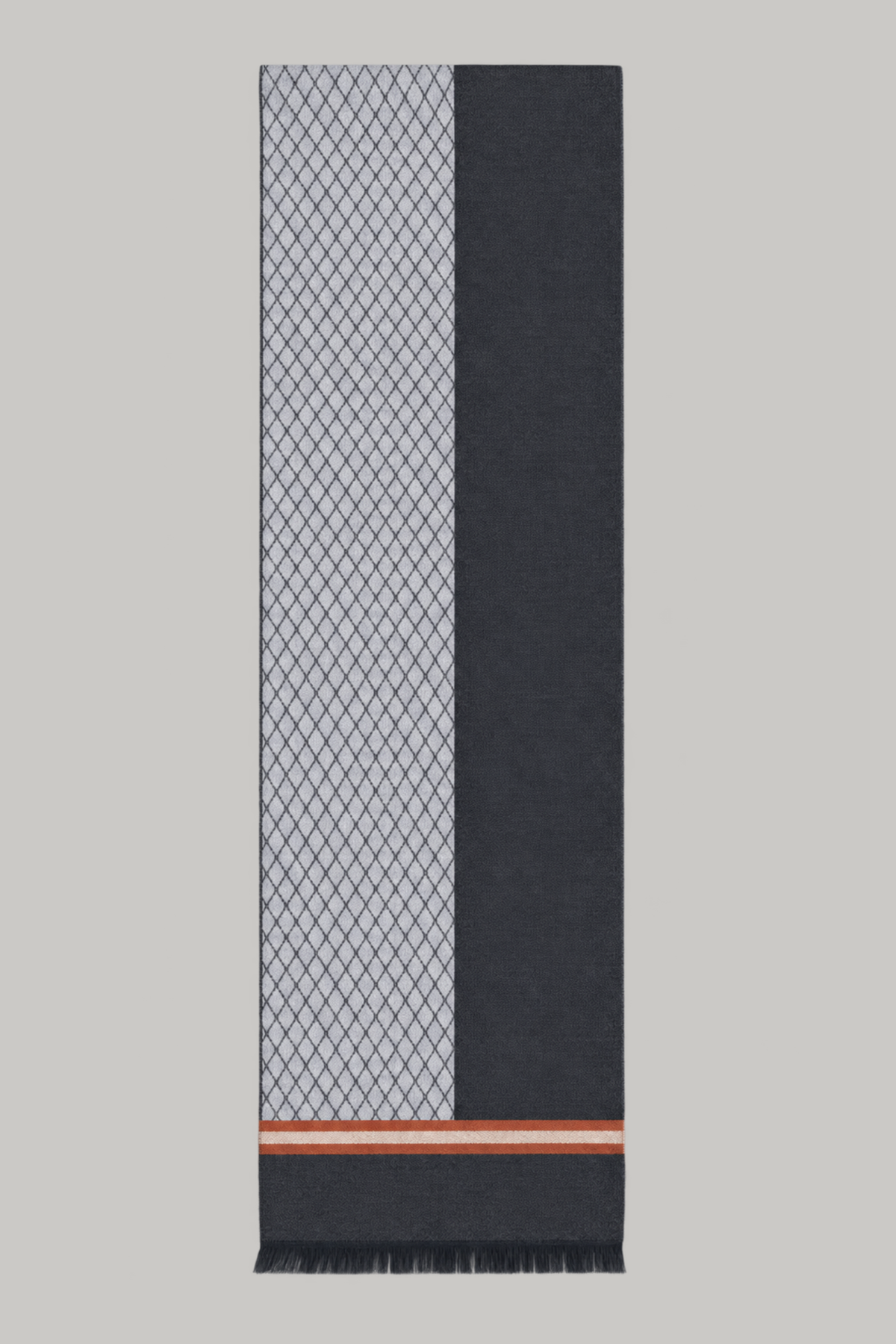 Scarf - Cross / Plain Charcoal - Wear London
