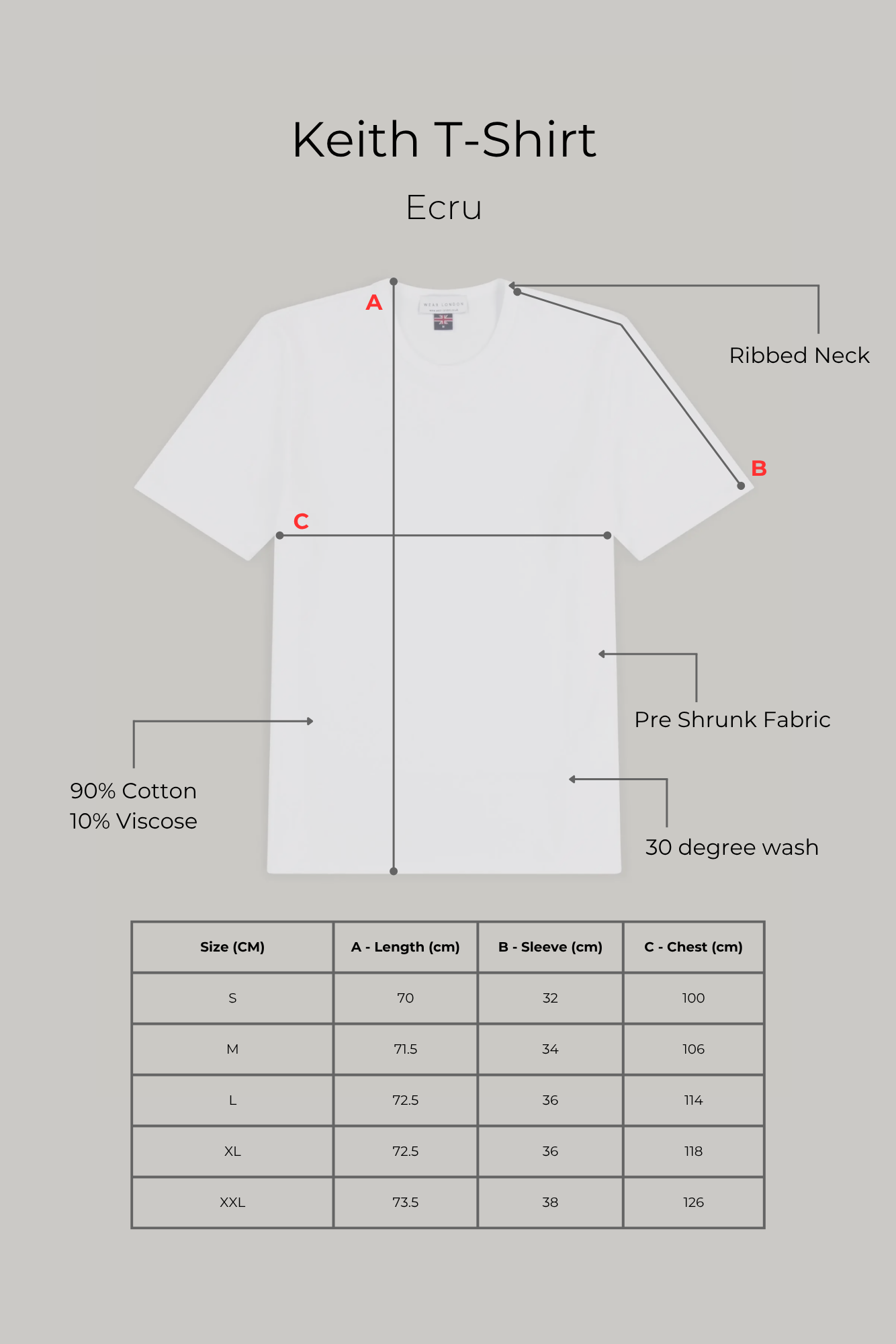 Keith - T-Shirt - Ecru - Wear London