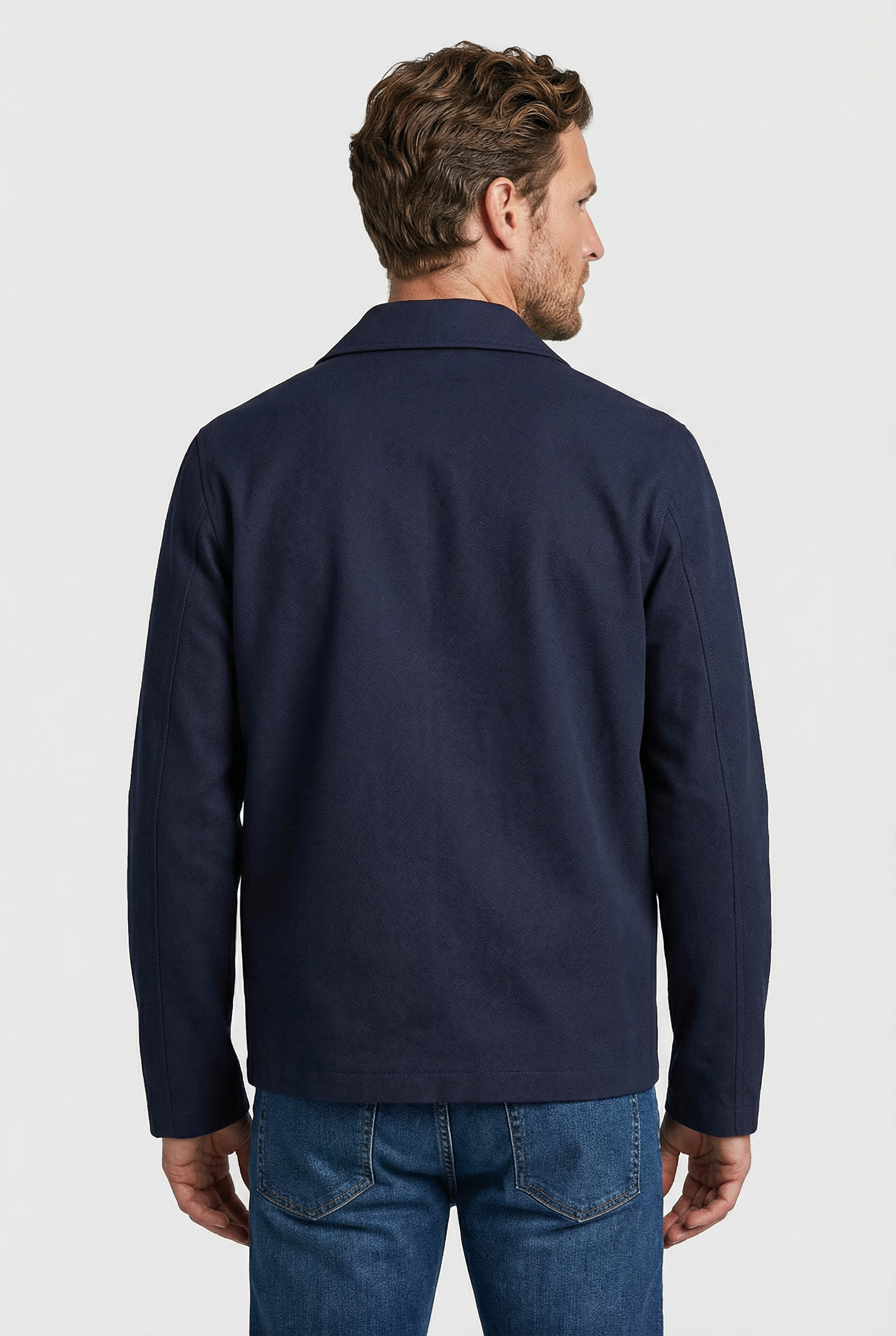 Aldgate Baseball Shacket - Navy Moleskin - Wear London