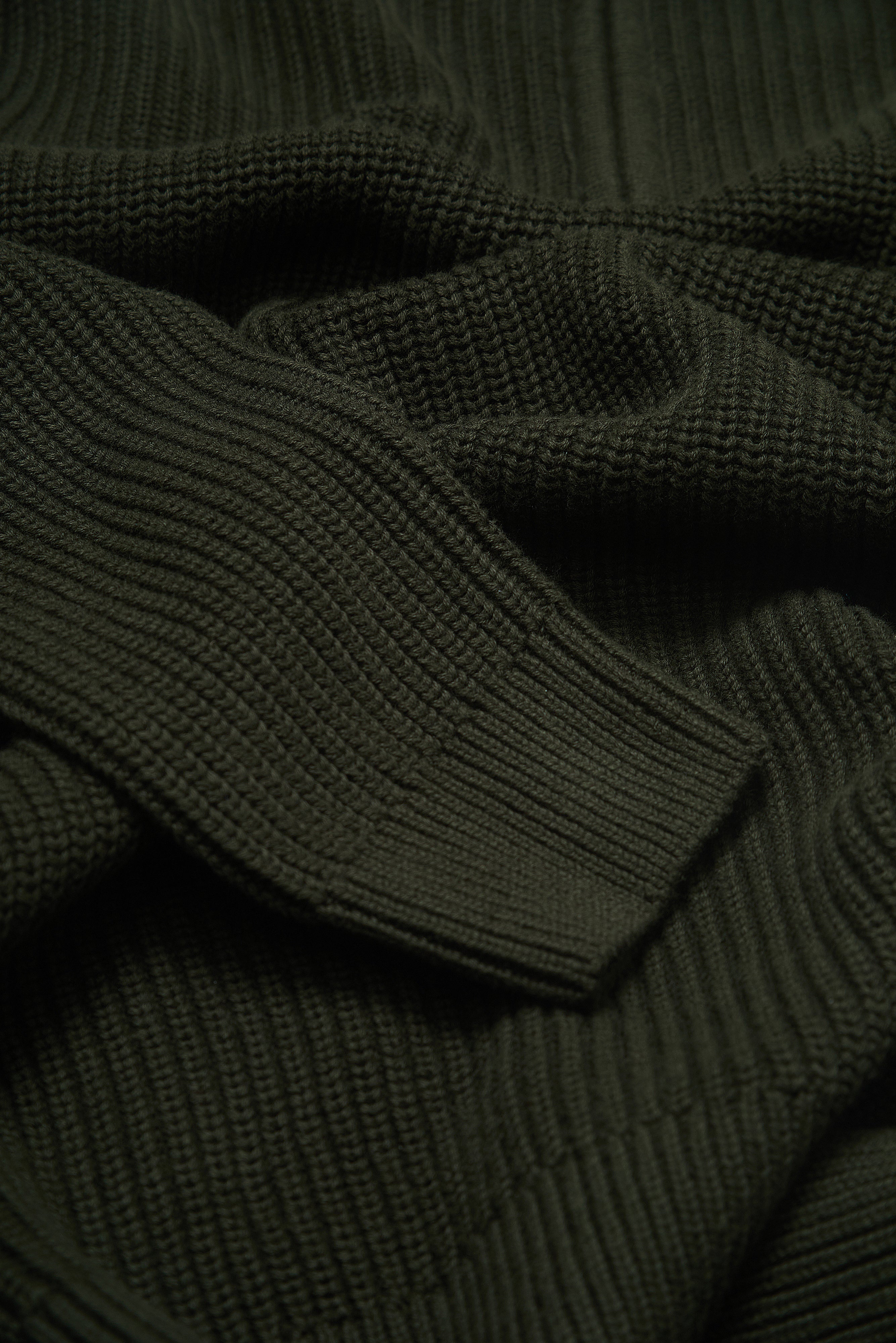 J Hailey Quarter Zip Knit - Dark Sage - Wear London
