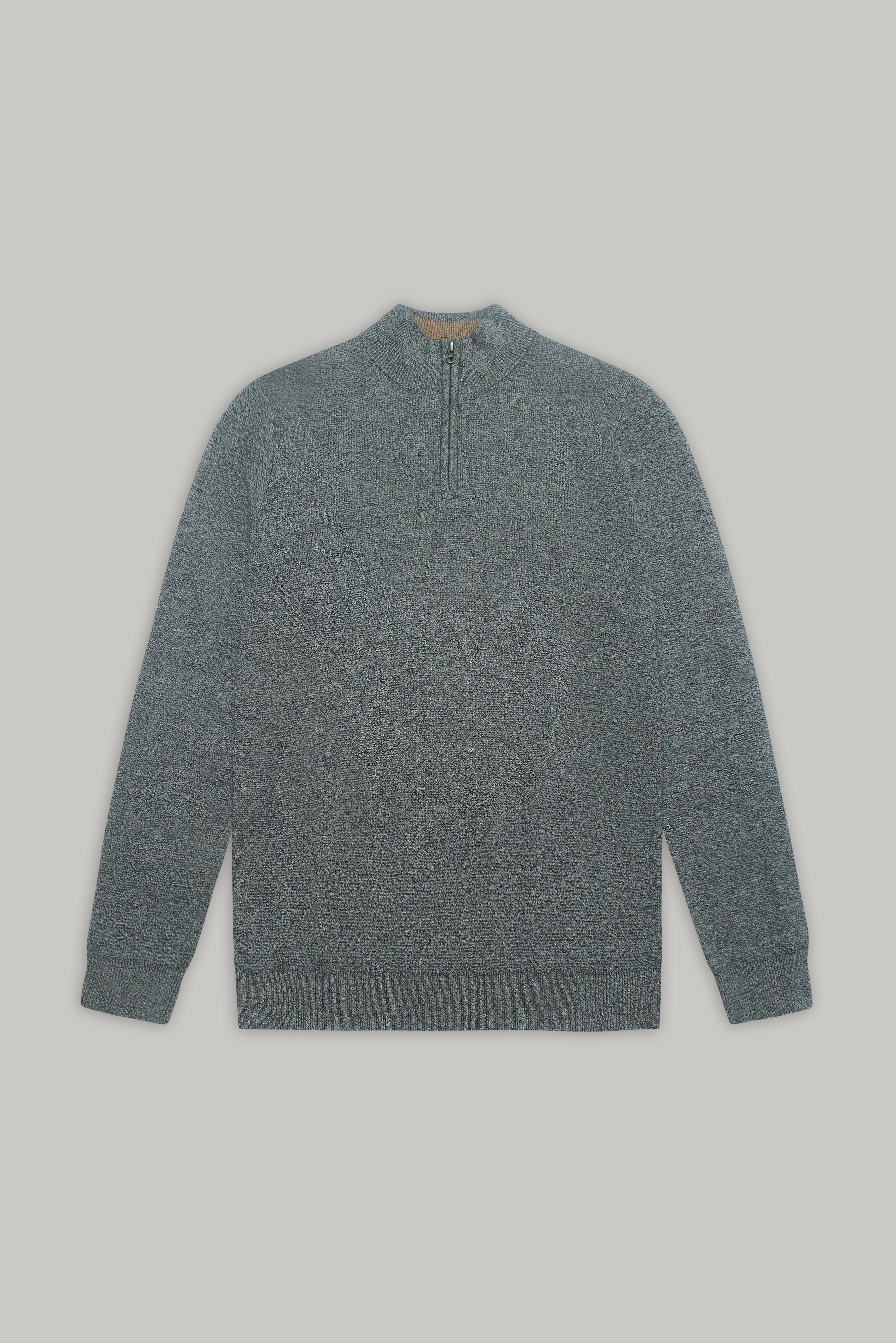 J Jimmy Quarter Zip - Grey White - Wear London