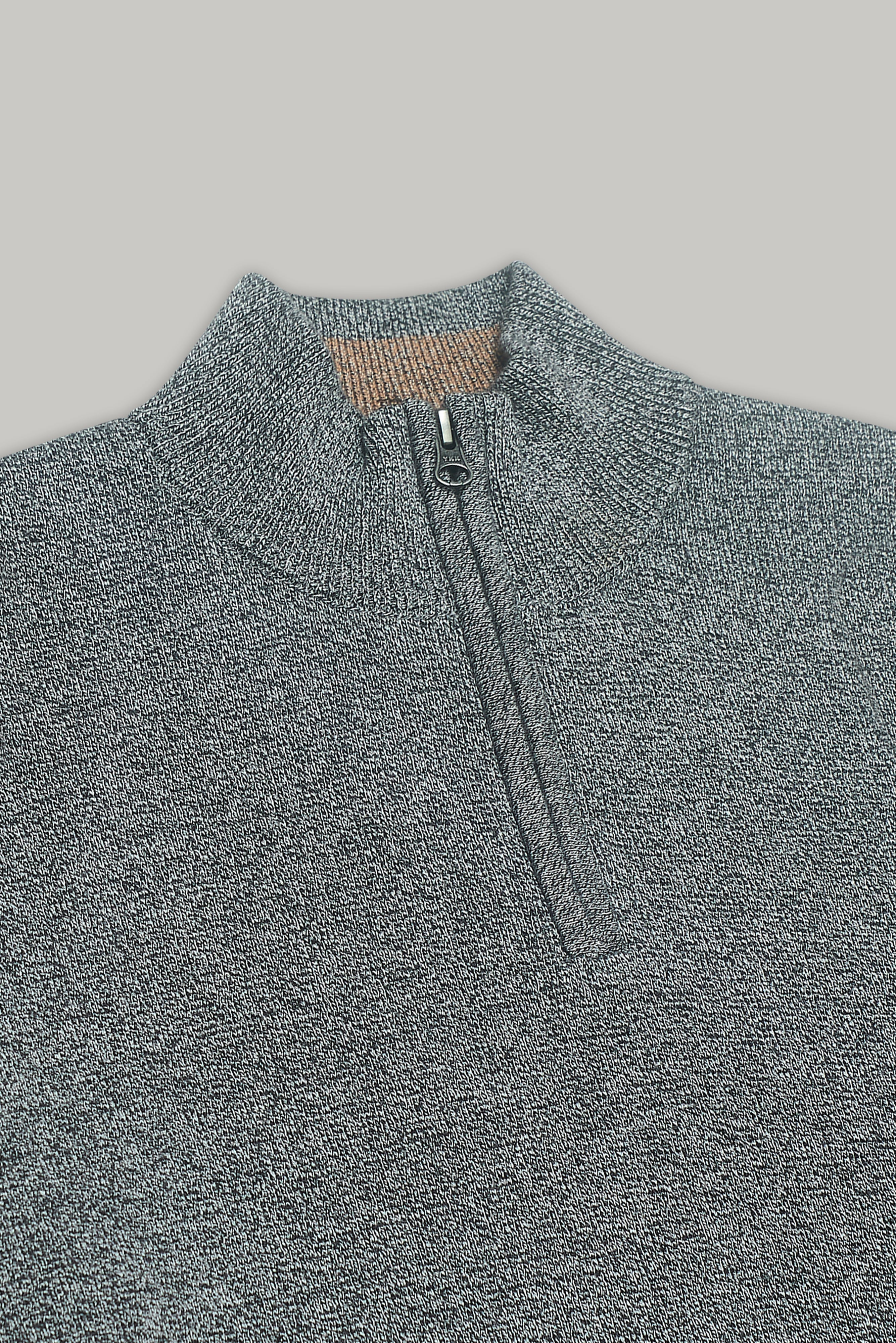 J Jimmy Quarter Zip - Grey White - Wear London