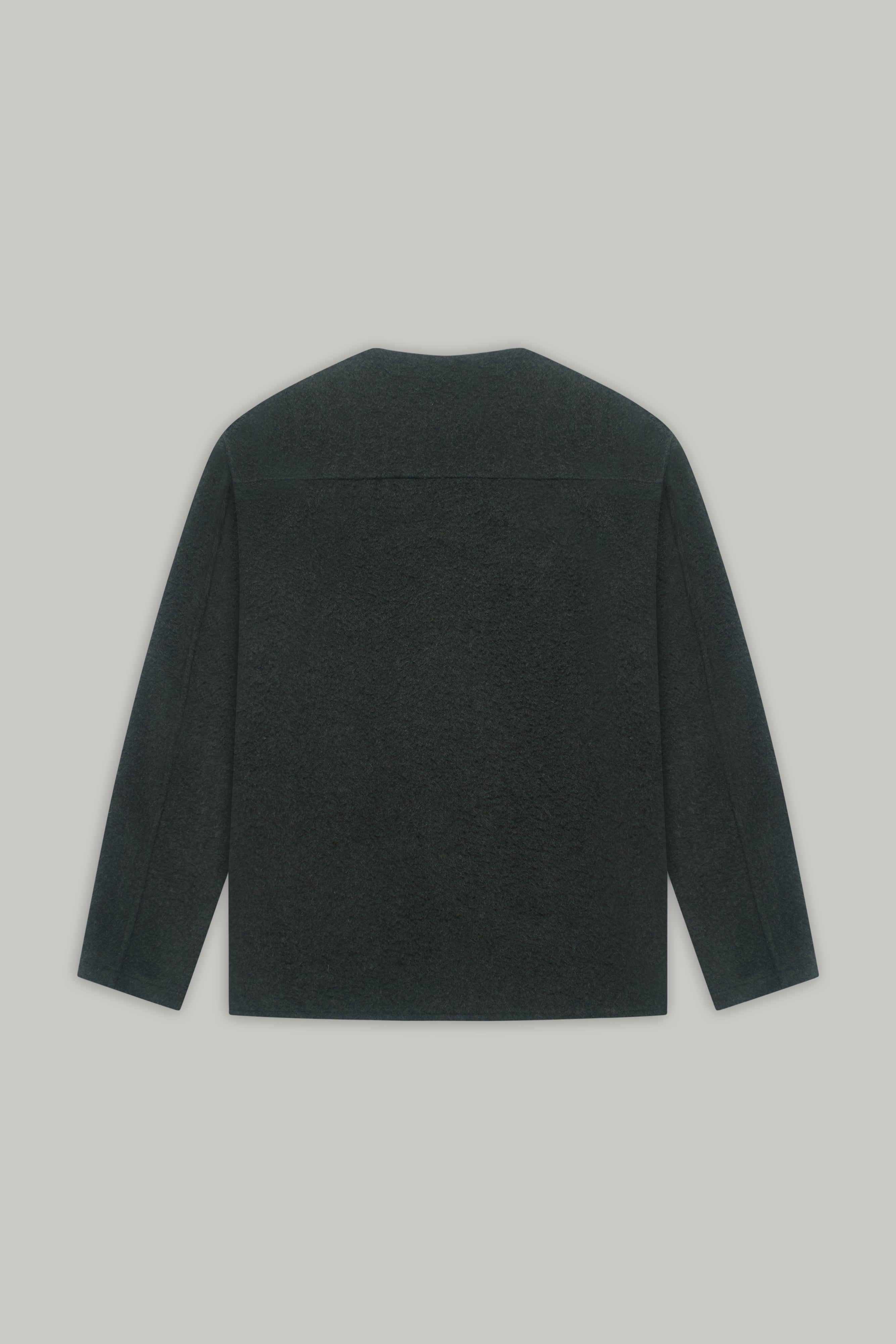 Fleming V-Neck Shacket - Olive Casentino Wool - Wear London