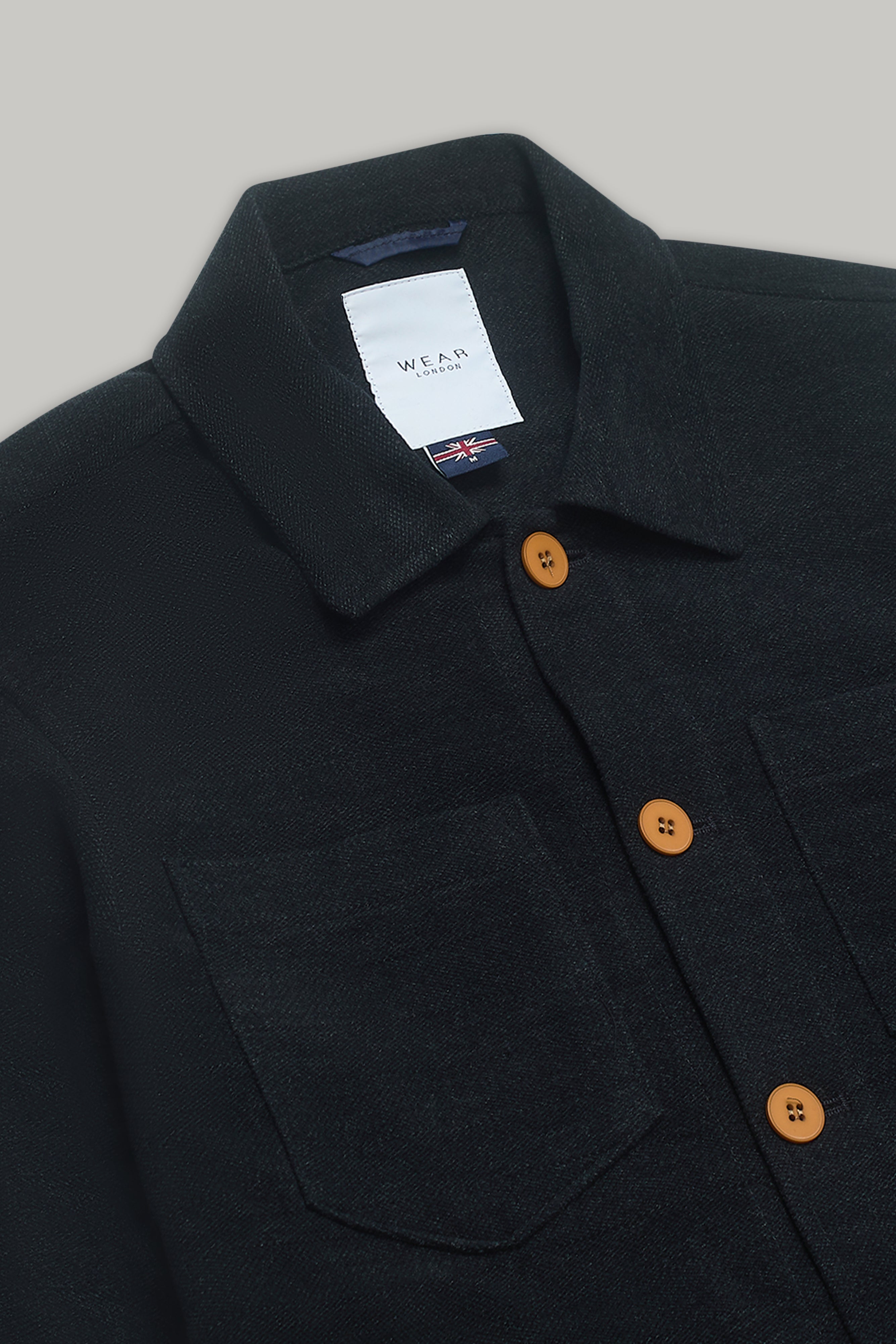 Turner Shacket - Charcoal Herringbone Moleskin - Wear London