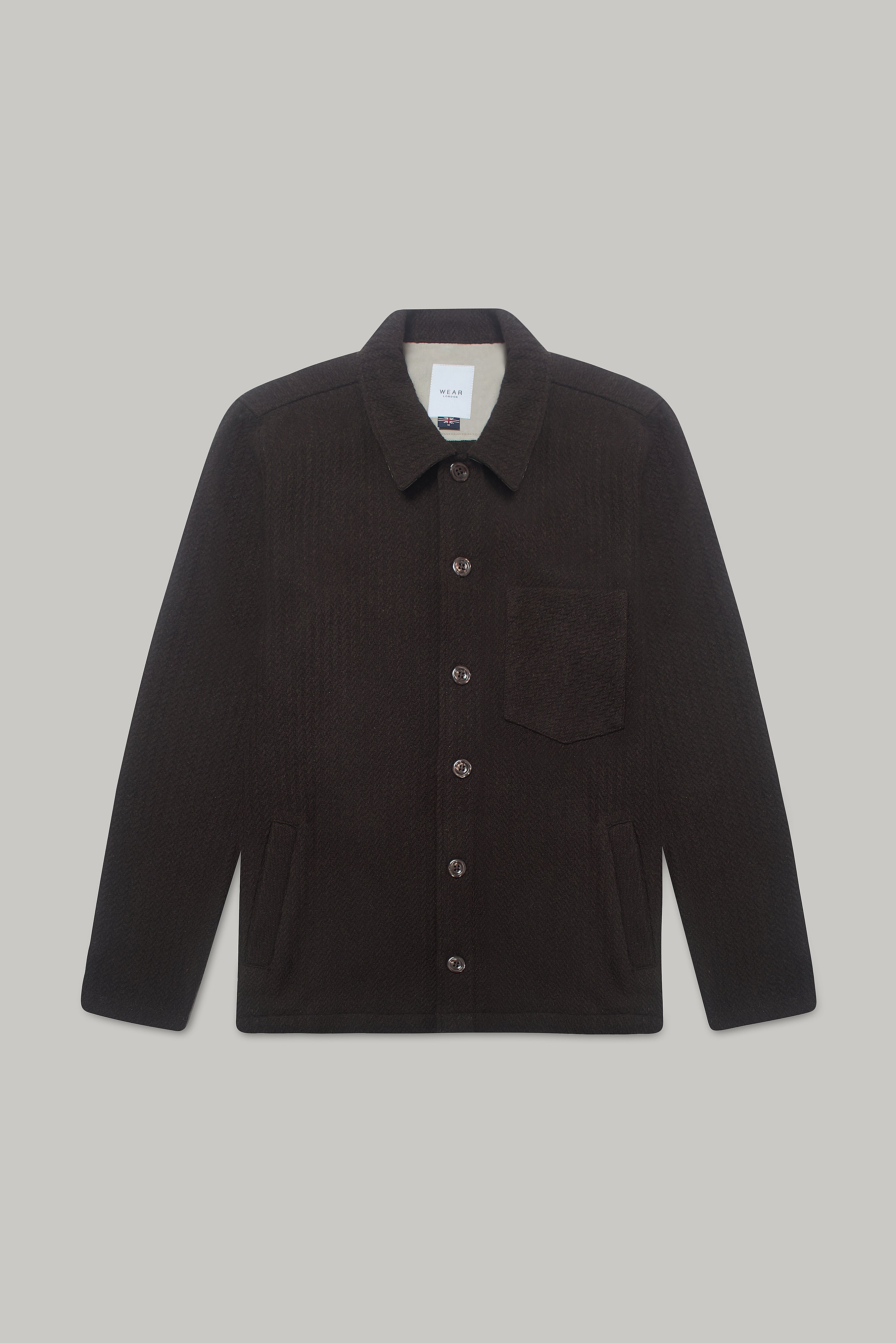 Theydon Overshirt - Chocolate Waffle - Wear London
