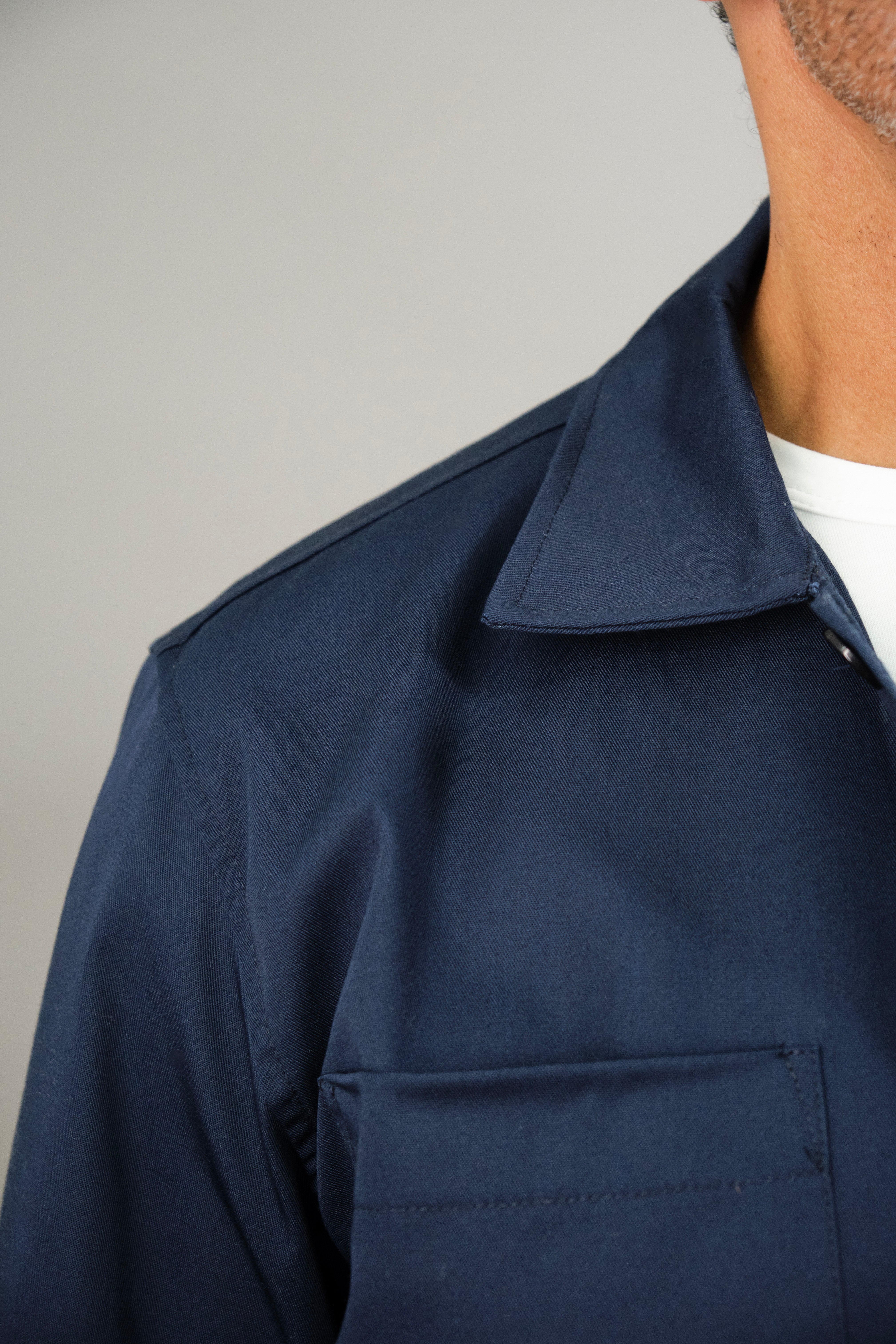 Bart Overshirt - Navy Zurigo - Wear London