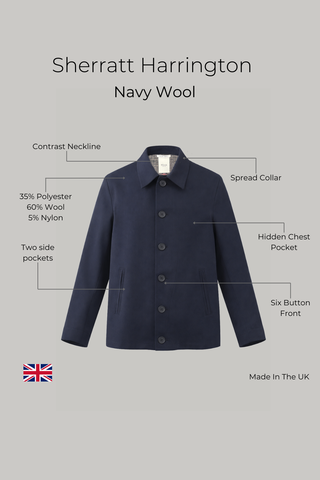Sherratt Harrrington - Navy wool - Wear London