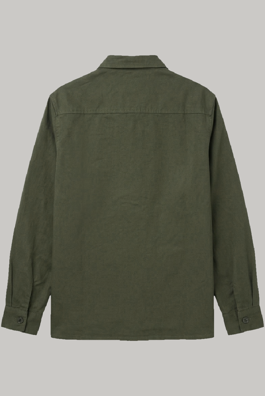 Bart Overshirt - Olive Cotton Linen - Wear London