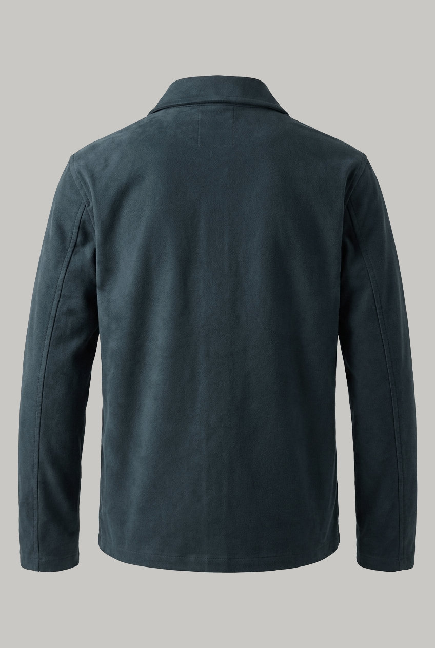 Southend Shacket - Petrol Blue Moleskin - Wear London