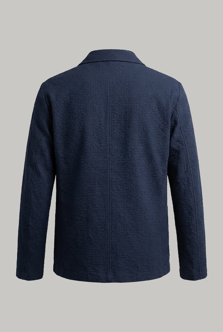 Geno Blazer - Navy Seersucker - Wear London