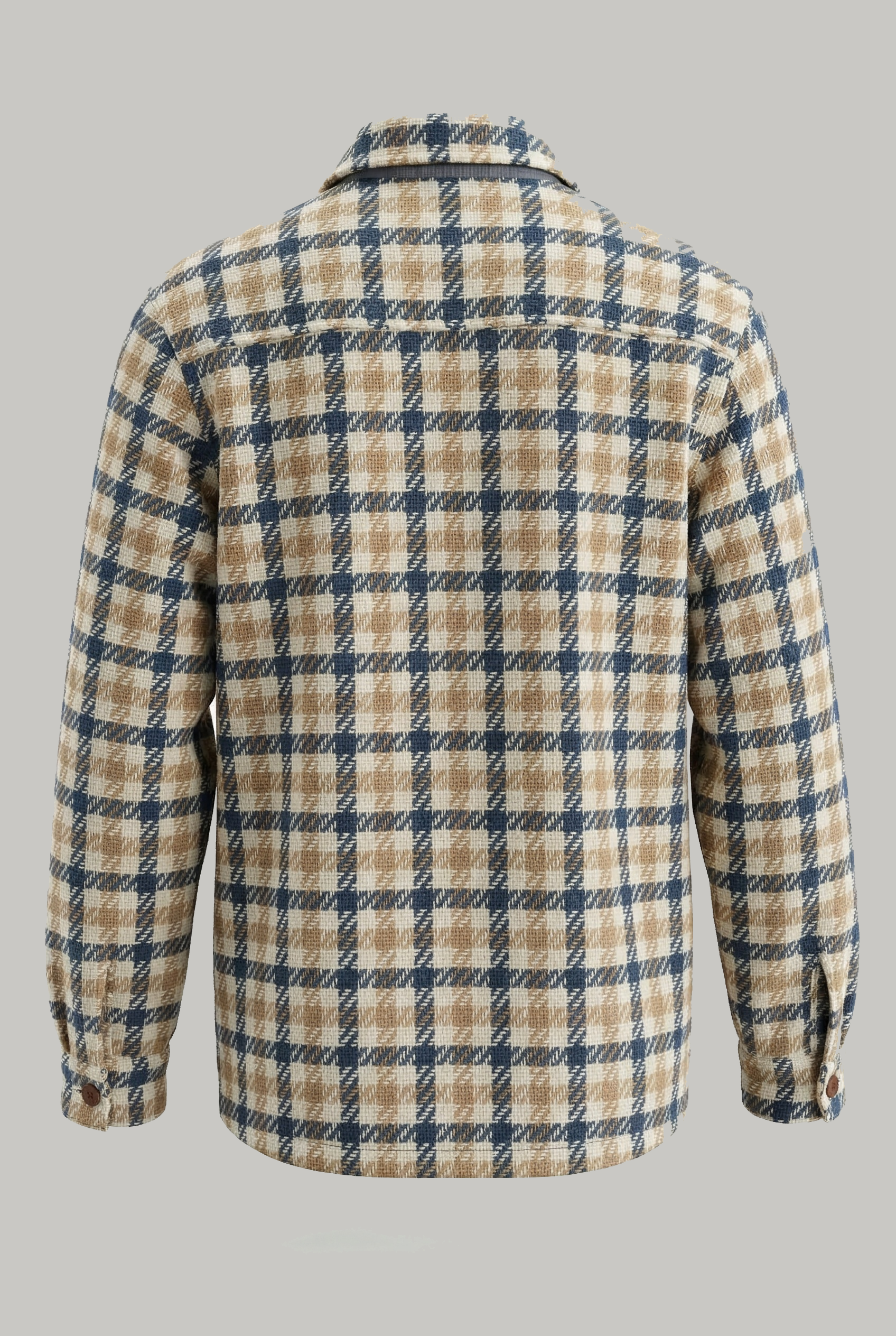 Bart Overshirt - Blue Brown Ecru - Square Check - Wear London