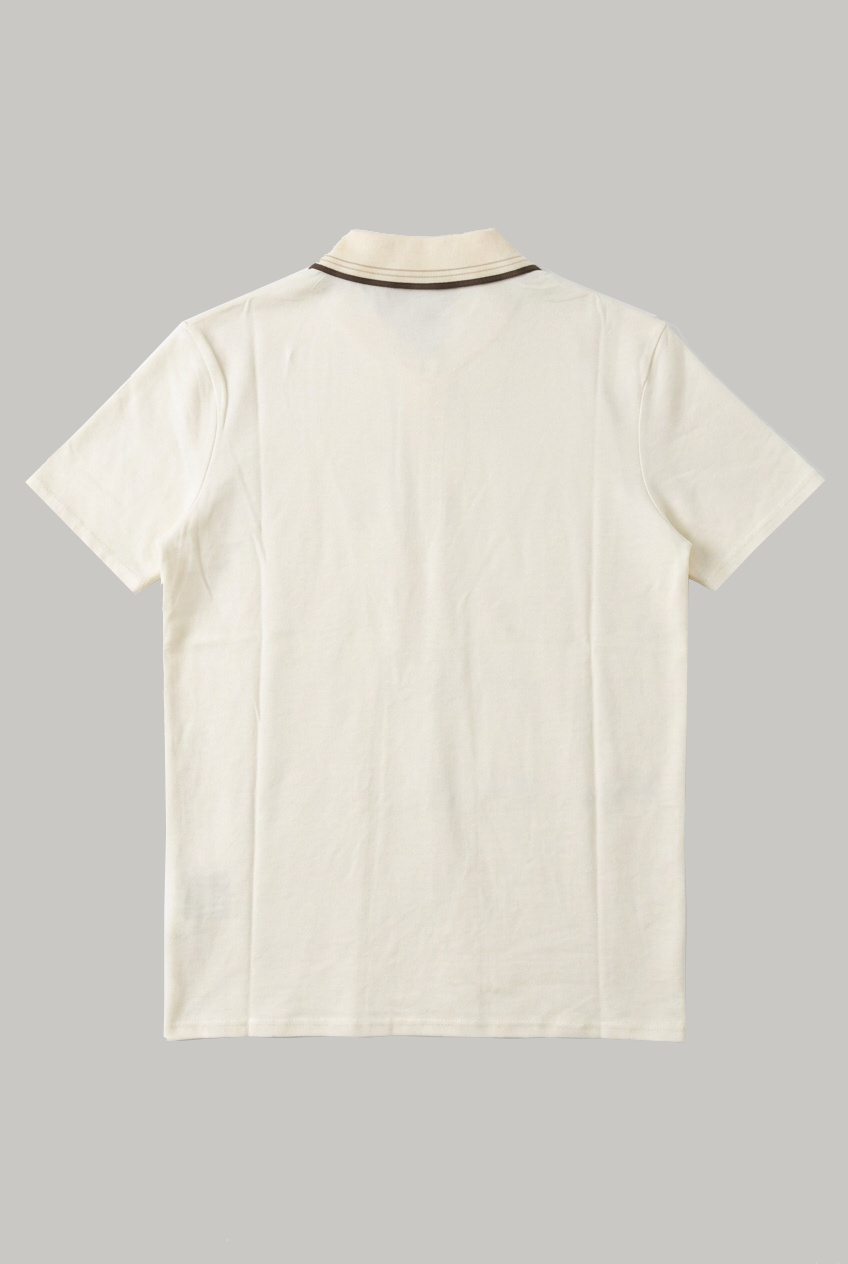 Borough - Zip Polo - Ecru Pique - Wear London