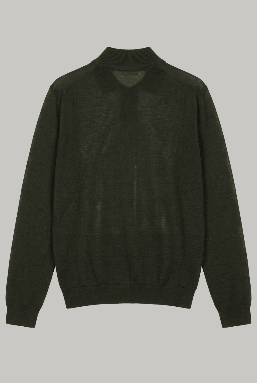 Farringdon - Quarter Zip Knitwear - Olive - Wear London