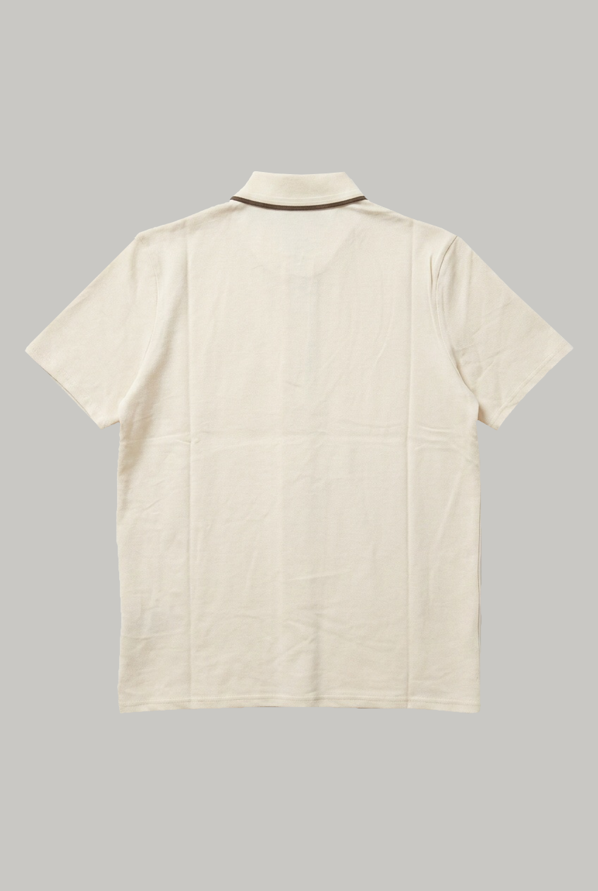 Borough - Zip Polo - Taupe Pique - Wear London