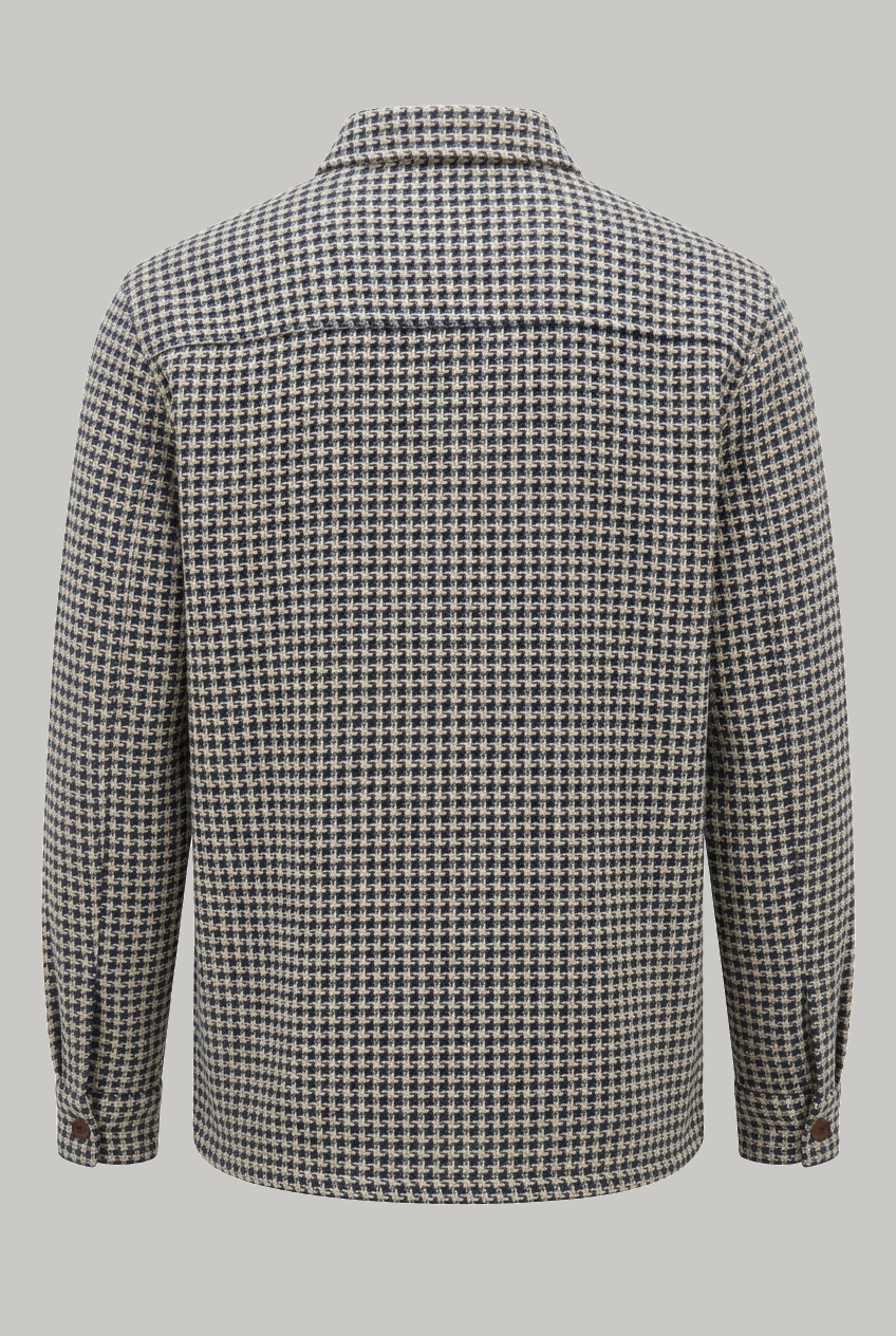 Bart Overshirt - Mid Blue / Stone Check - Wear London