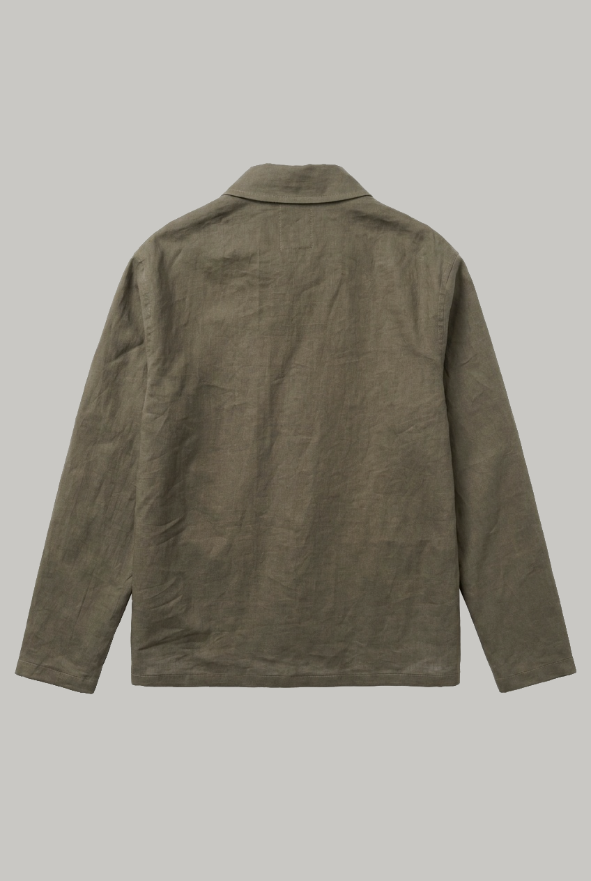 Southend Shacket - Mushroom Cotton Linen - Wear London