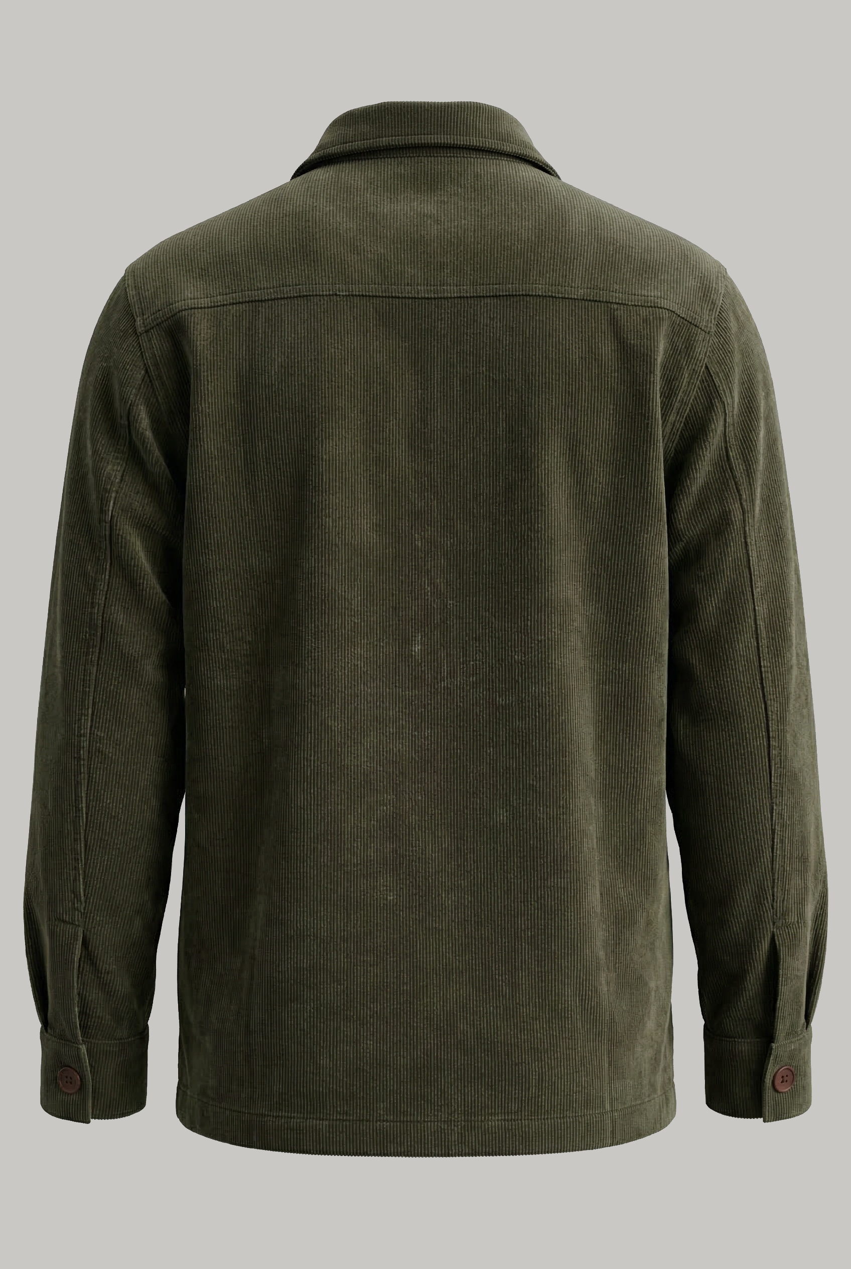 Theydon Overshirt - Fine Whale Cord Olive - Wear London