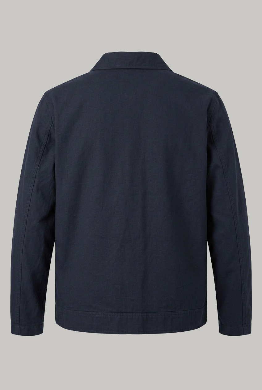 The Lutti Jacket - Navy Cotton Linen - Wear London