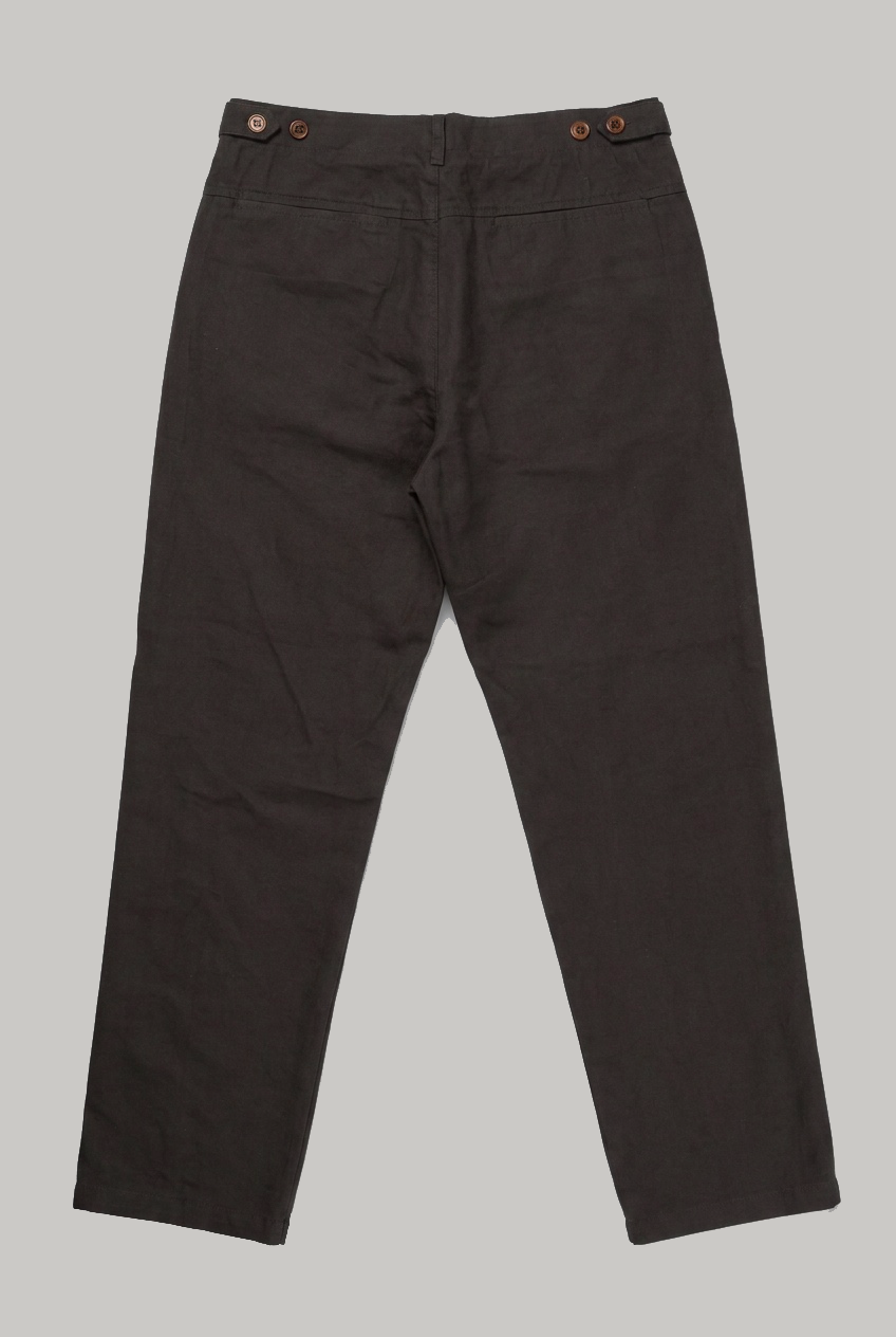 Wentworth Trouser - Chocolate Cotton Linen - Wear London